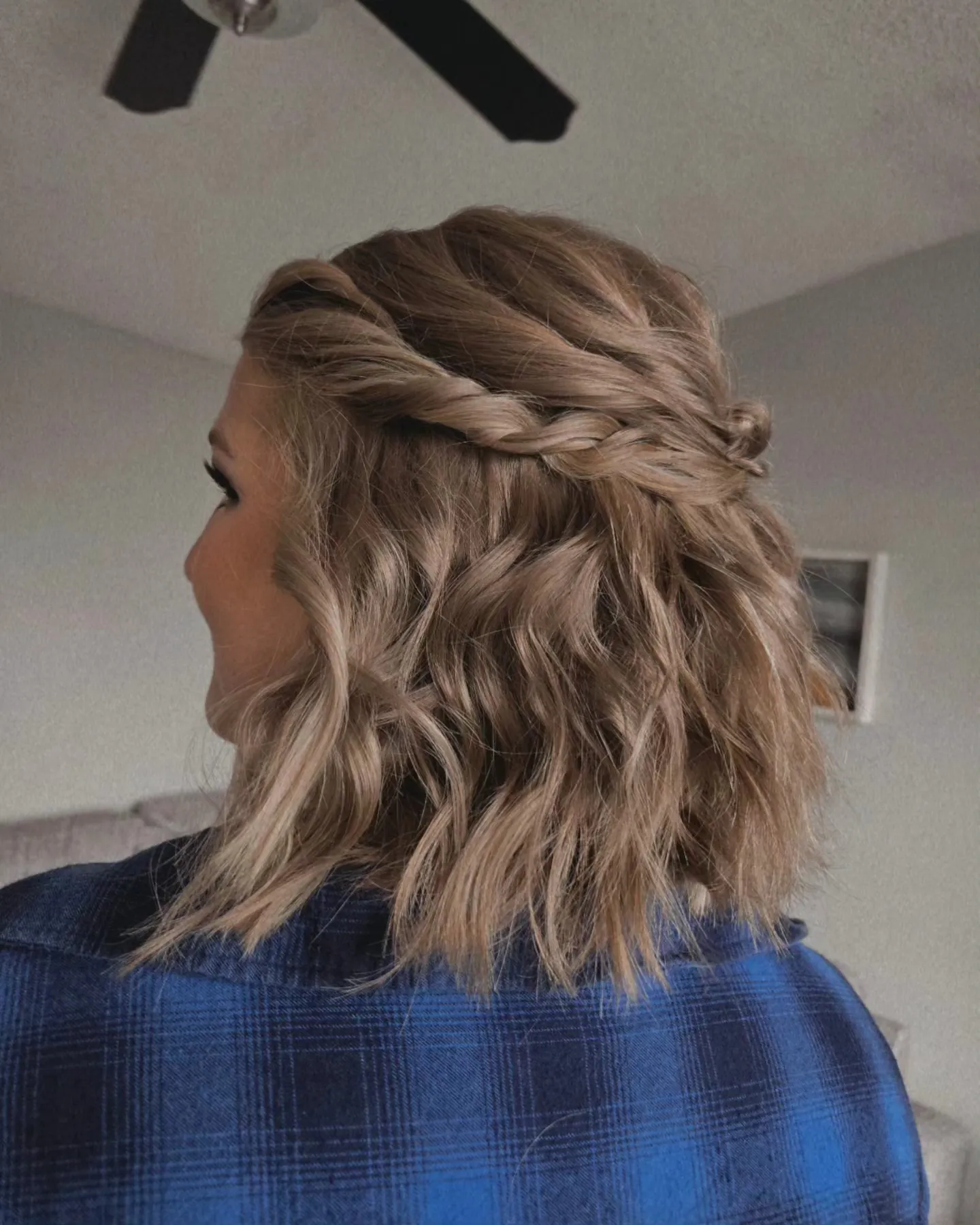 Braided Wavy Half-Up