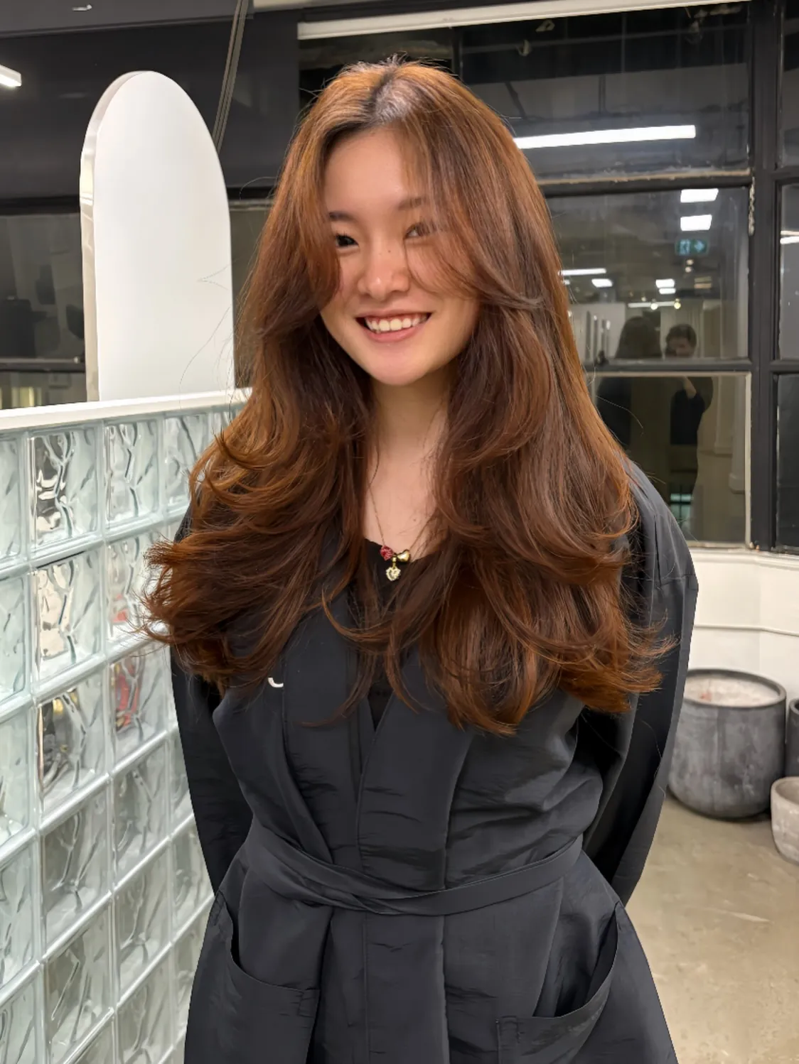 bouncy long layers haircut