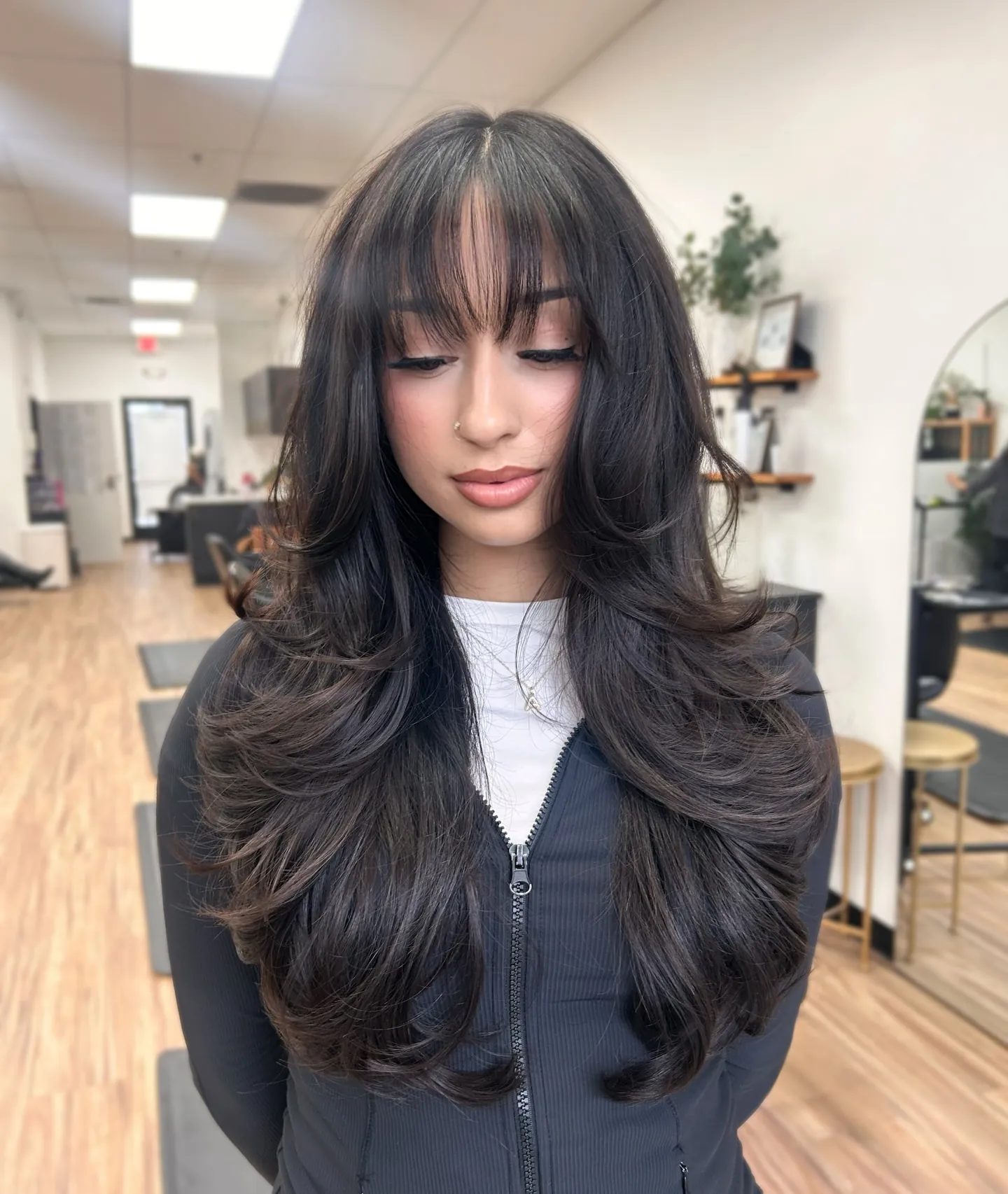 full fringe layers haircut