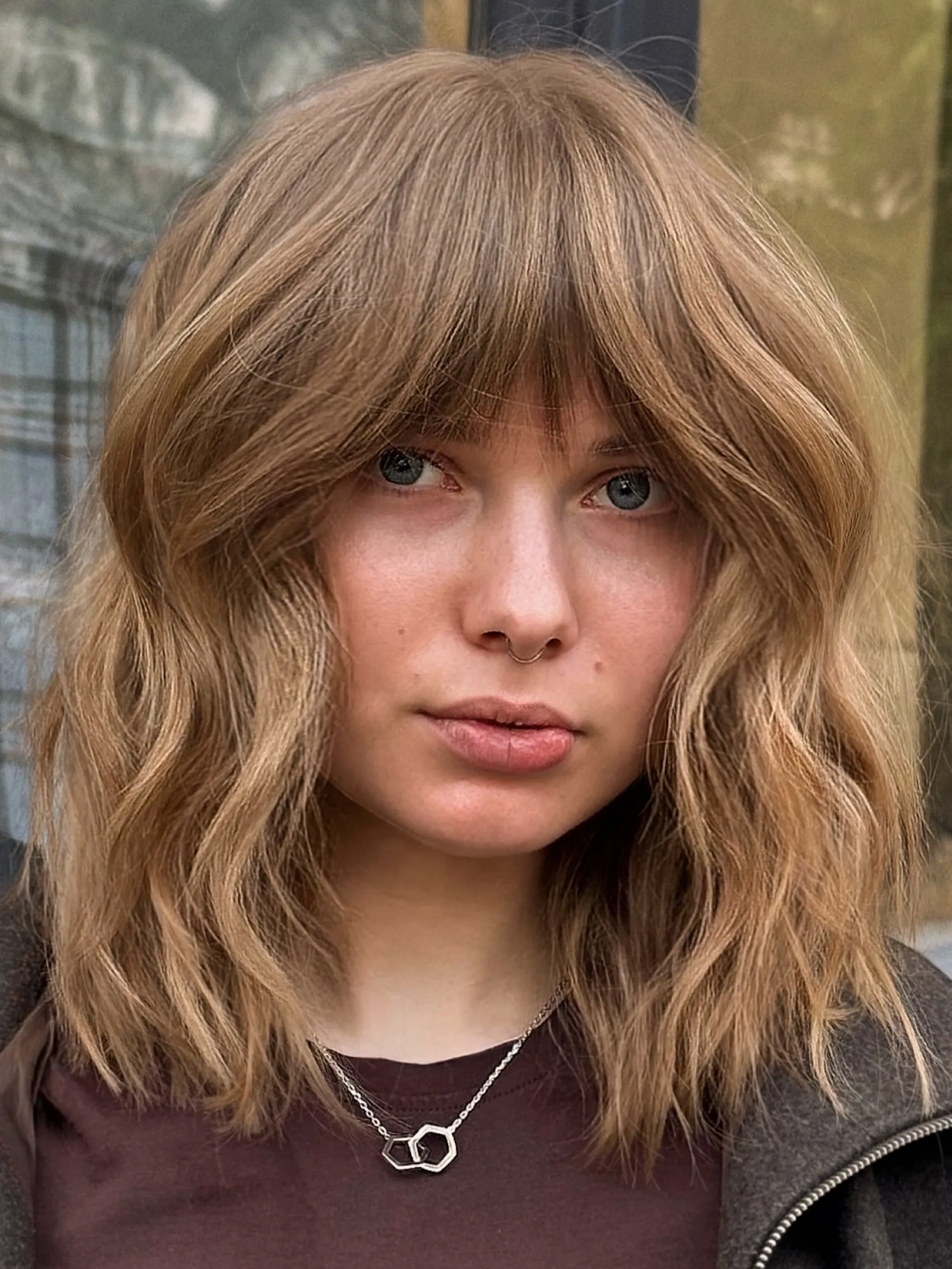 Curtain-Bang Wavy Lob