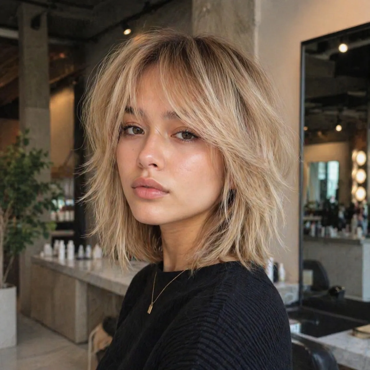 Choppy Blonde Layers
