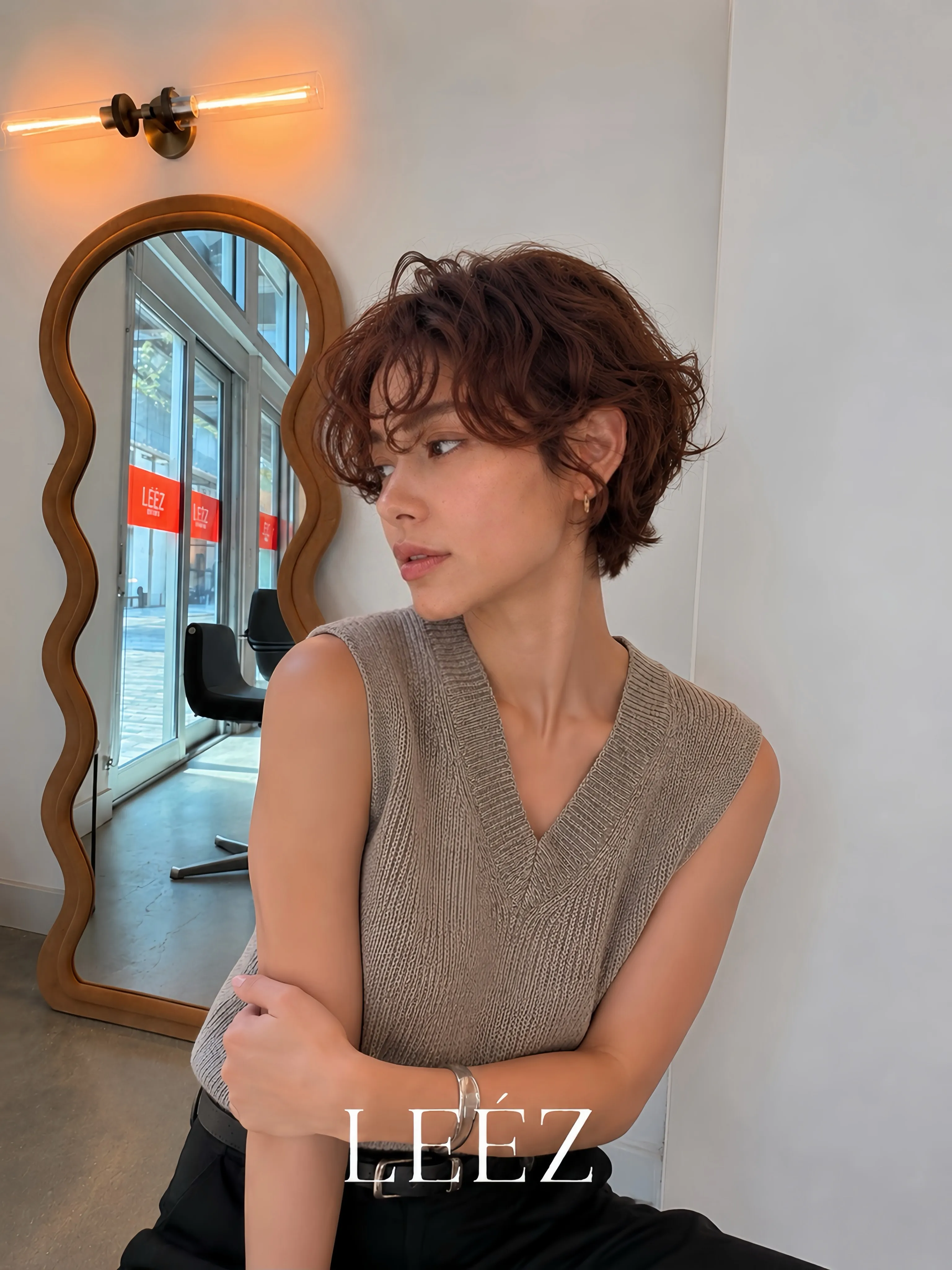 curly short bob haircut