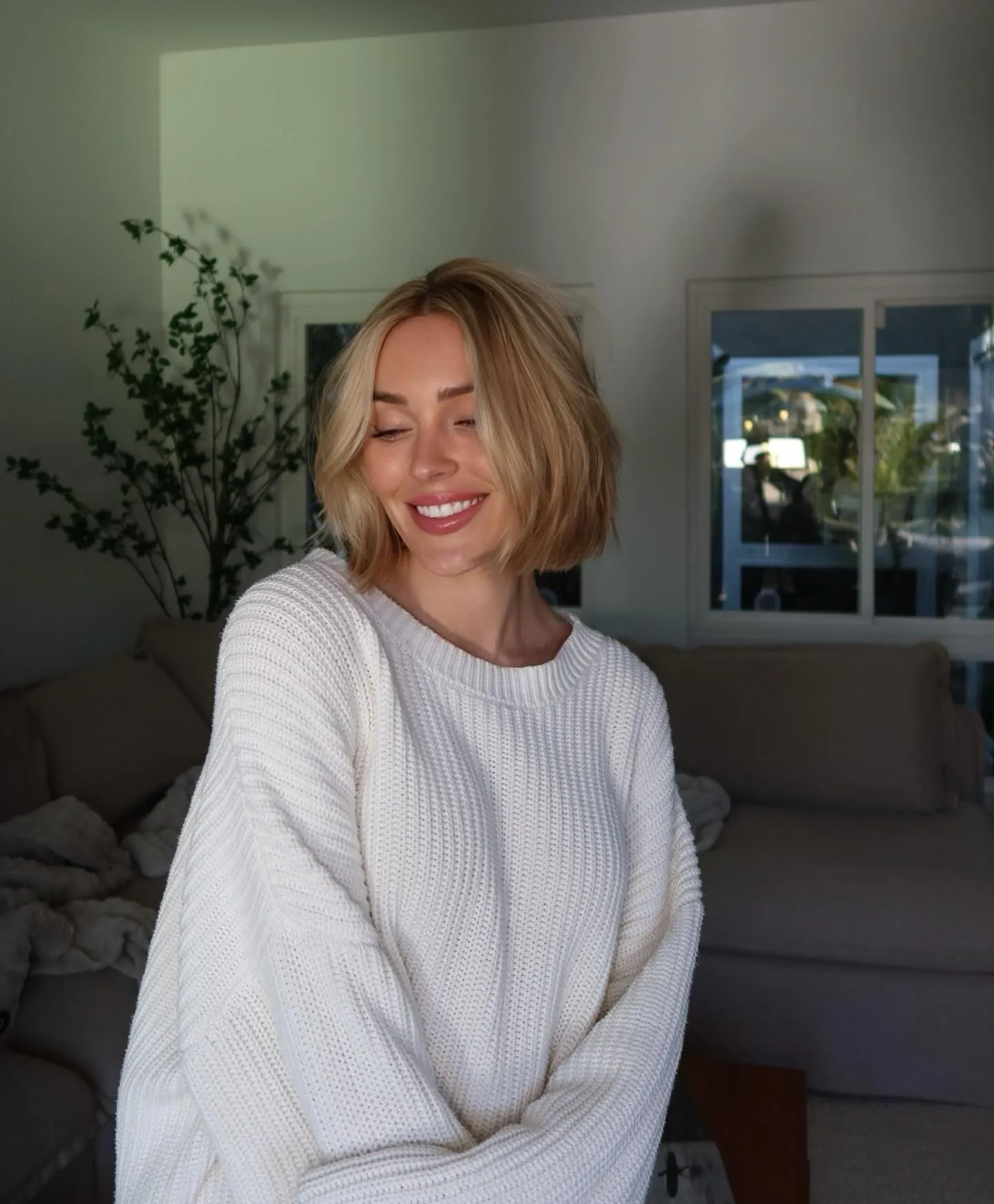 rounded french bob haircut