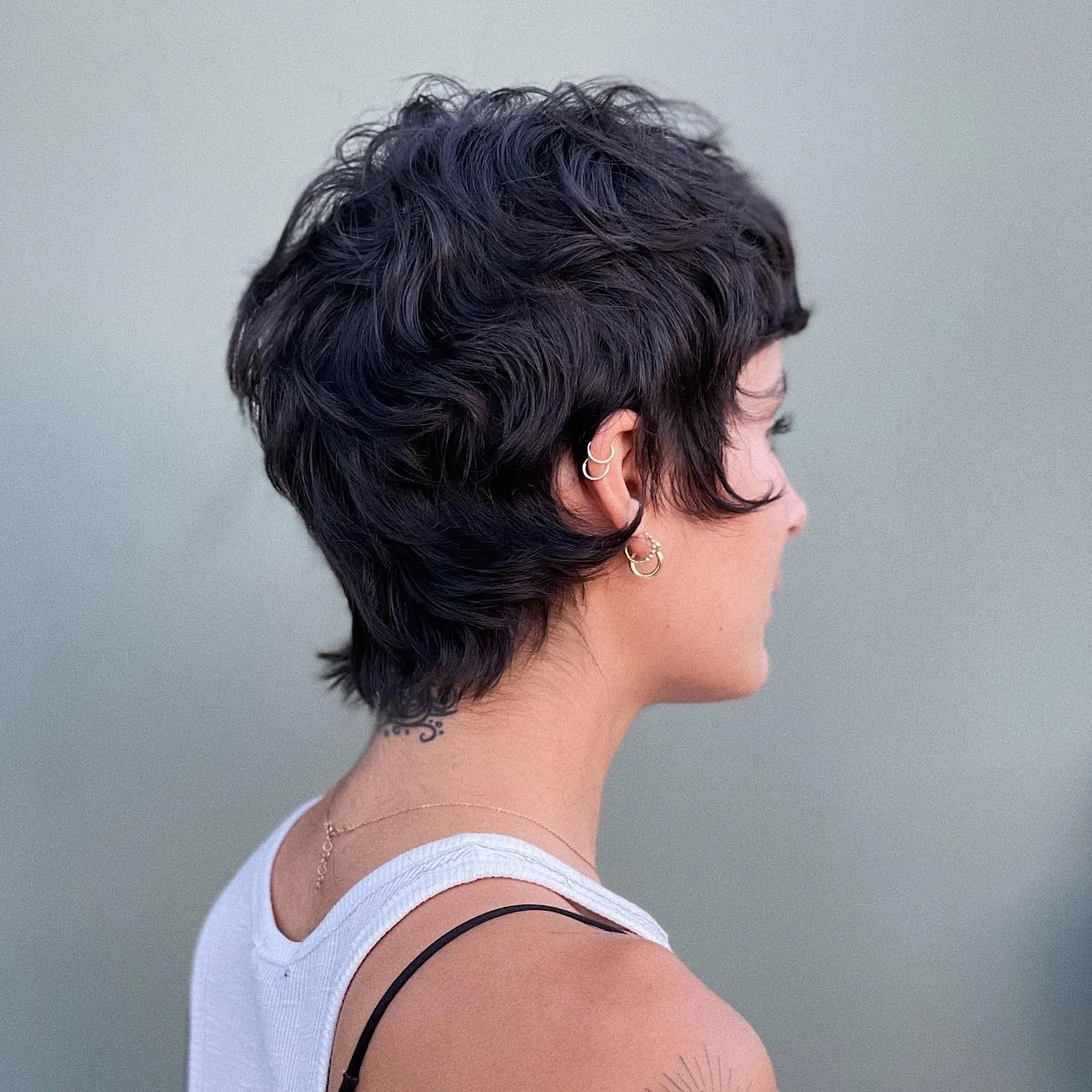 curly pixie mullet haircut