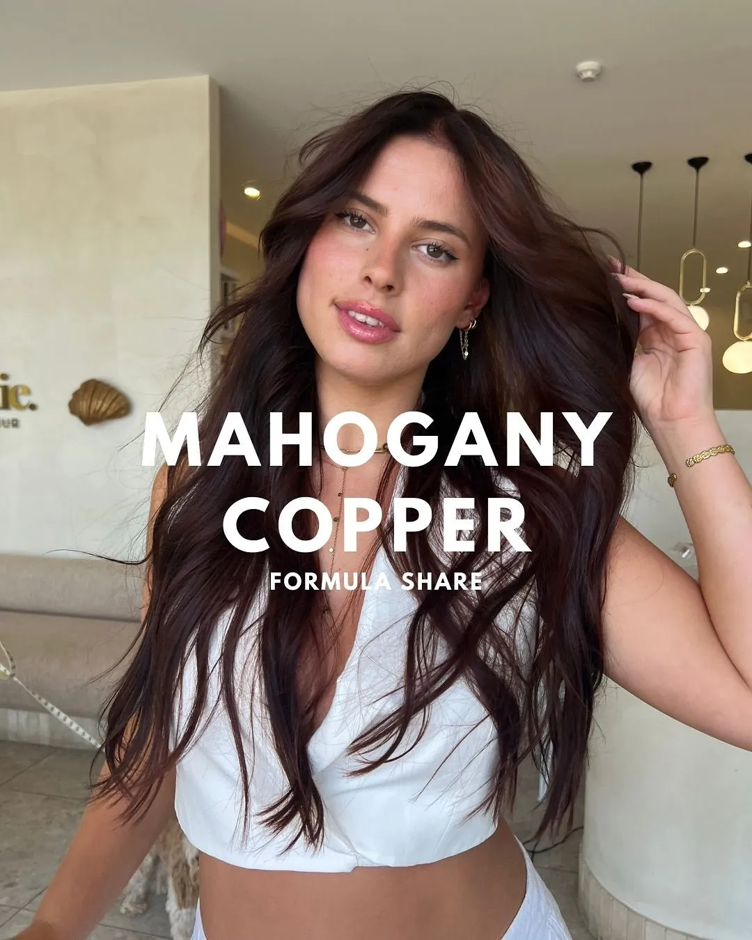 Extra-Long Mahogany Waves showing mahogany hair colour