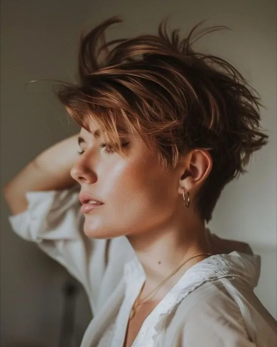 spiky tousled crop haircut