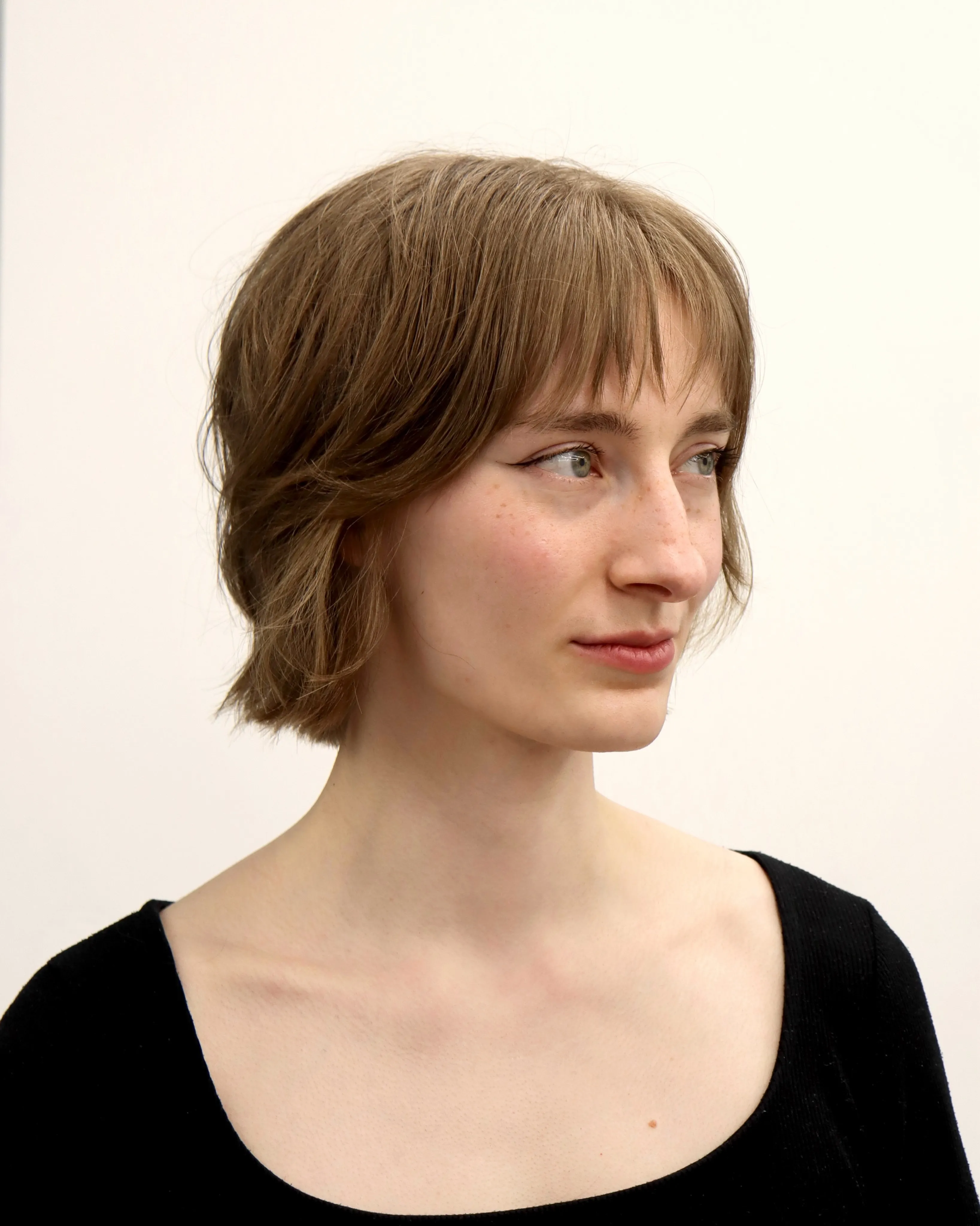 flipped layered bob haircut