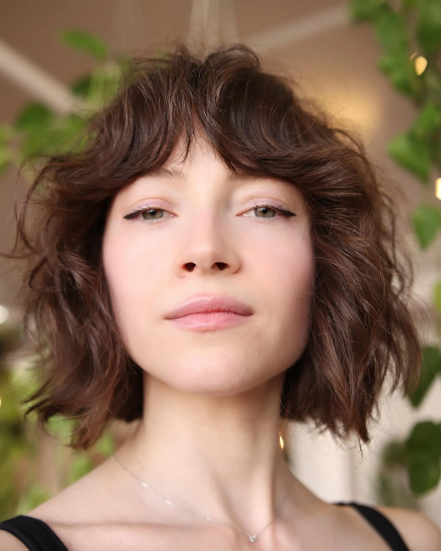 curly shag bob haircut