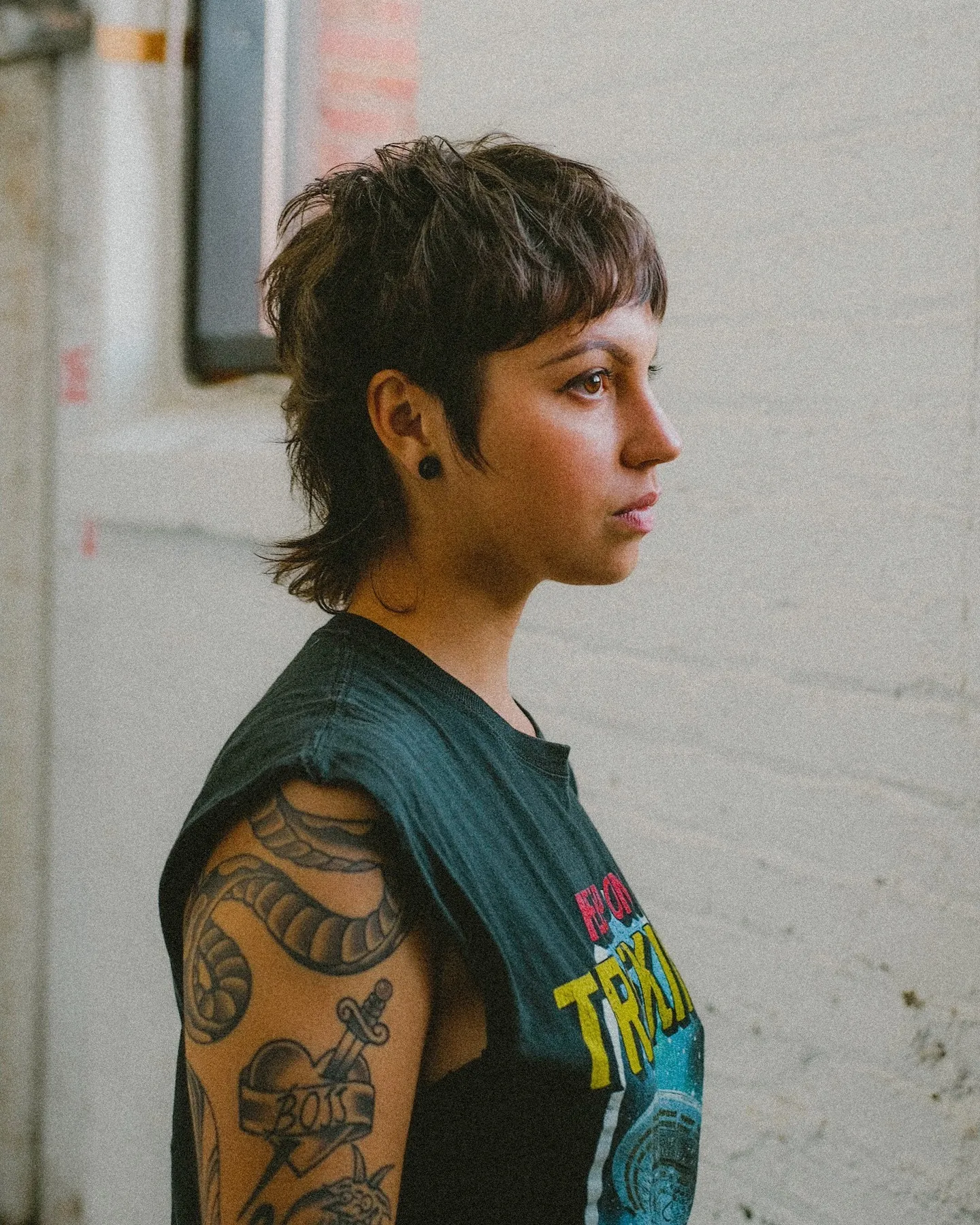 Curly Mullet hairstyle