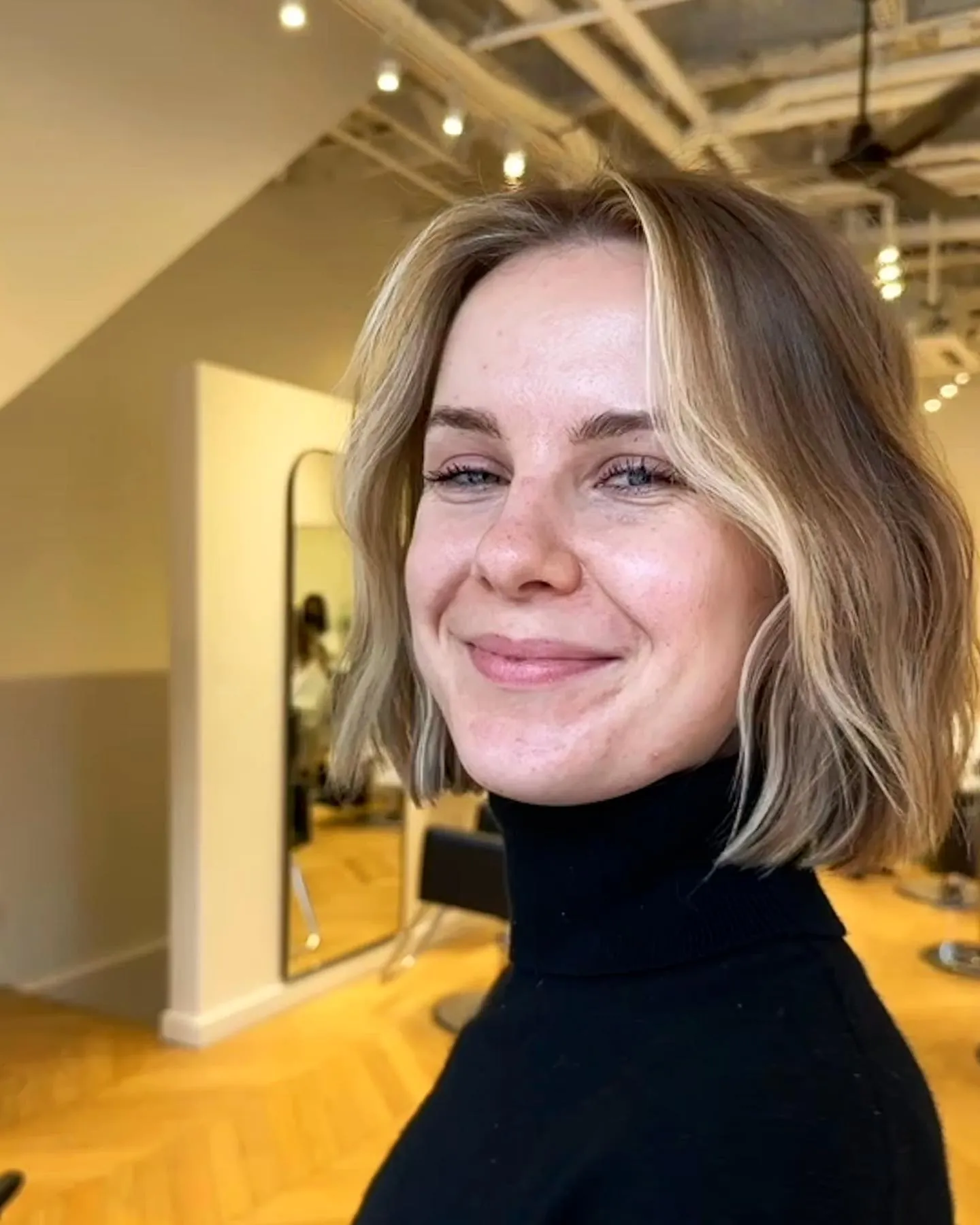 Chin-Length Center Bob