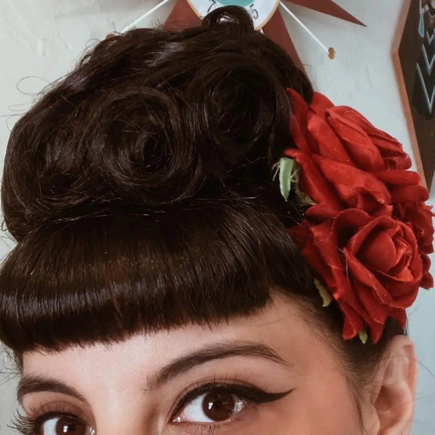 Rolled Bang Updo