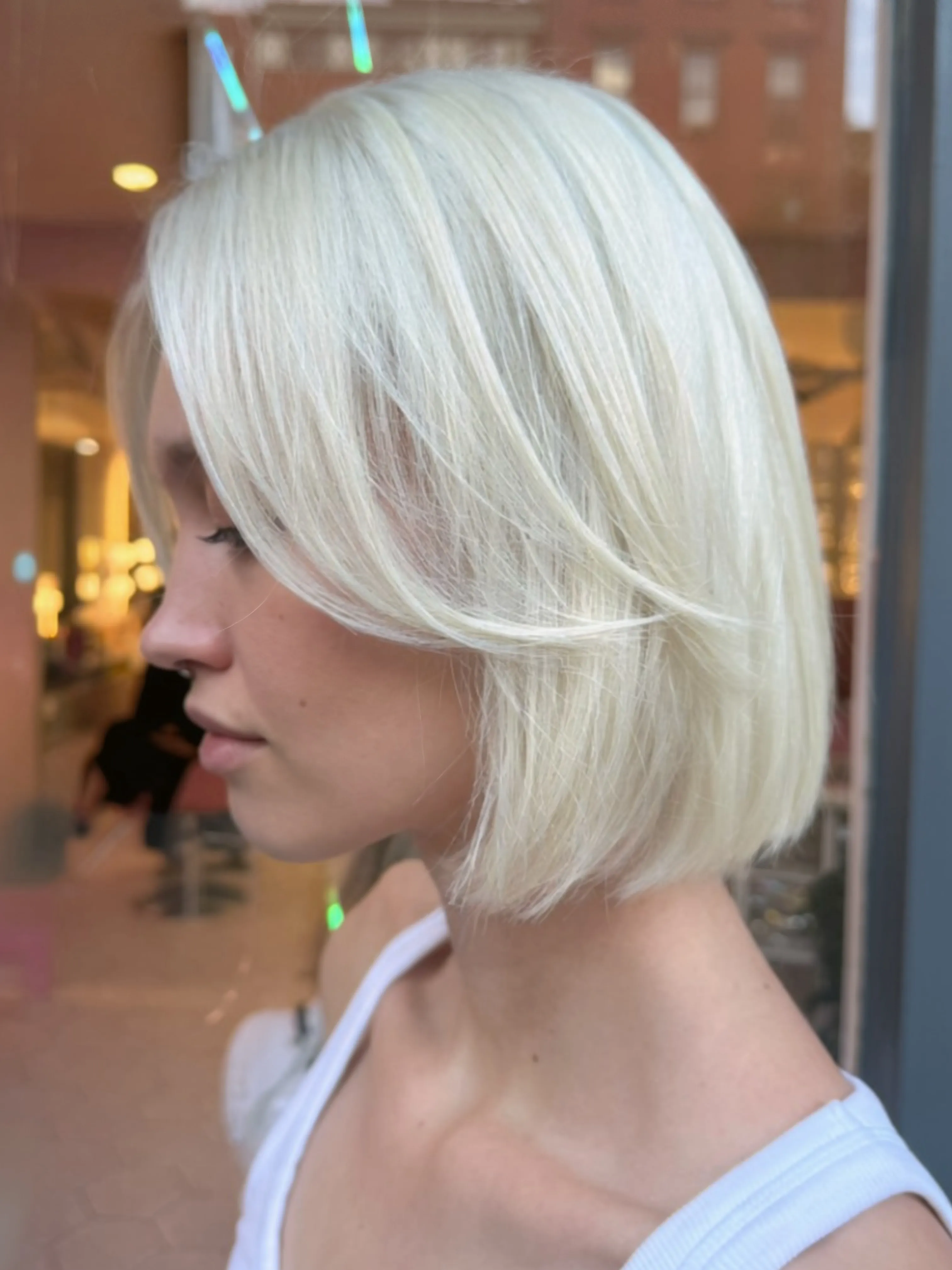 Layered Platinum Bob