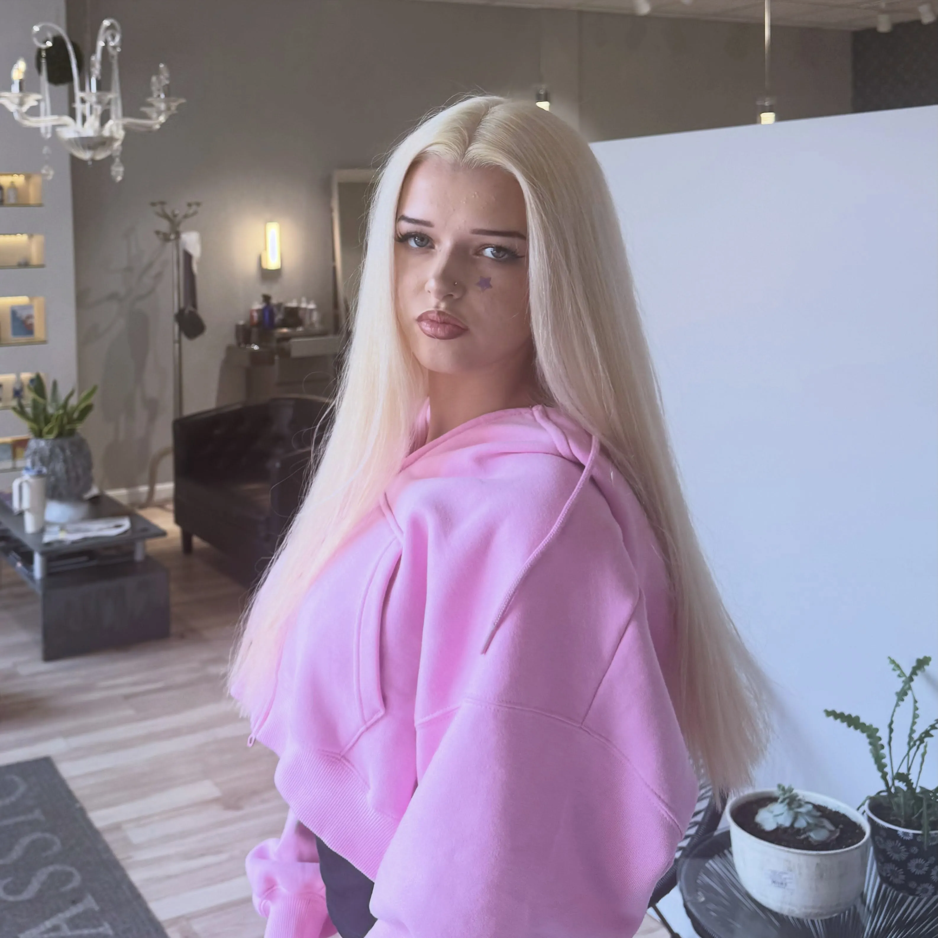 Ultra-Long Platinum Hair