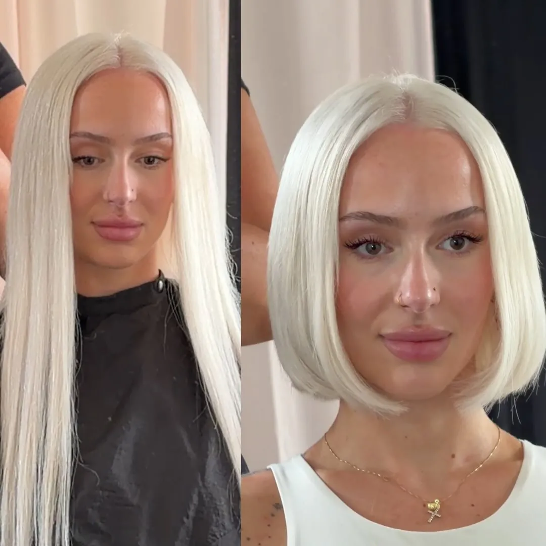 Sleek Platinum Bob