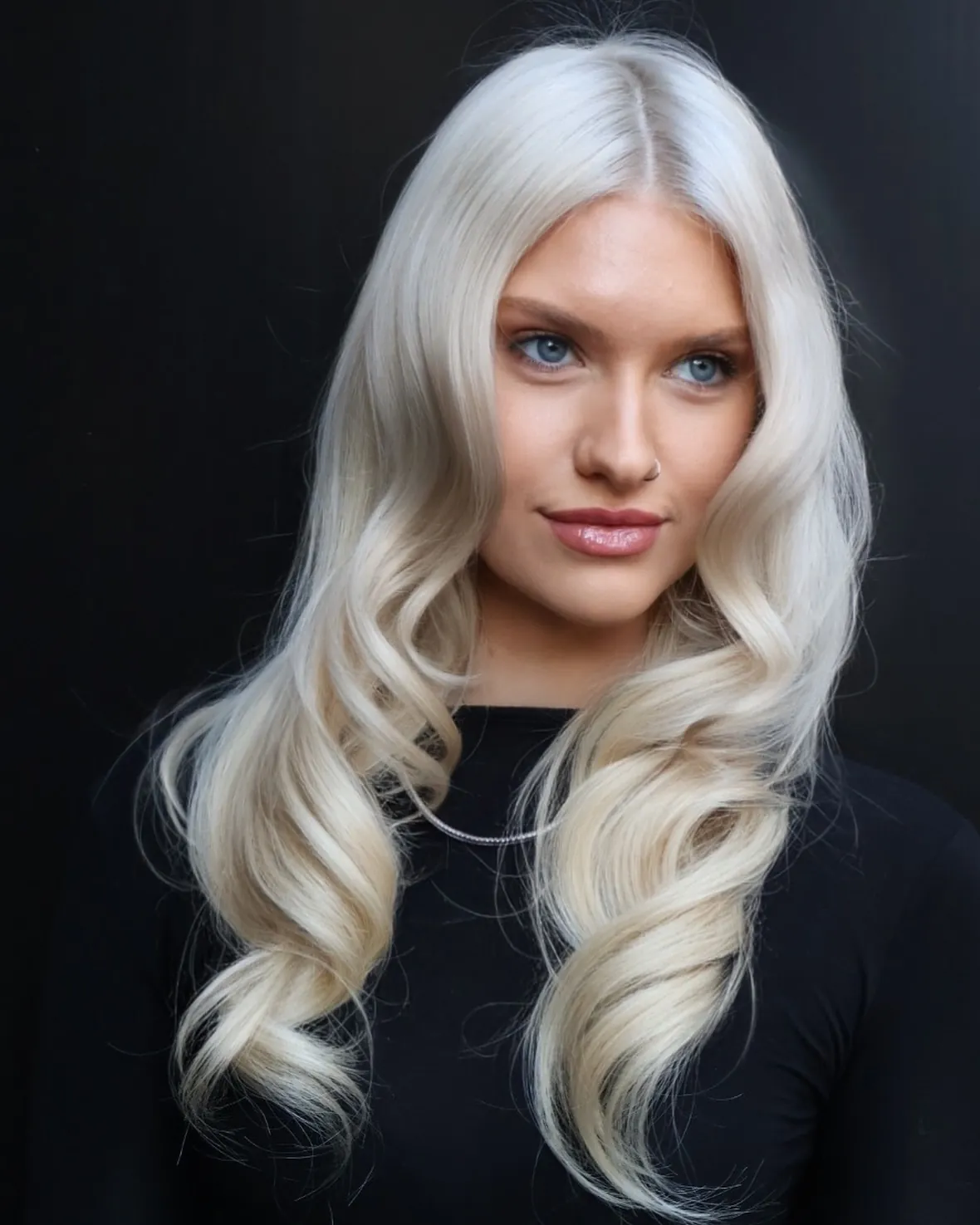 Long Platinum Curls