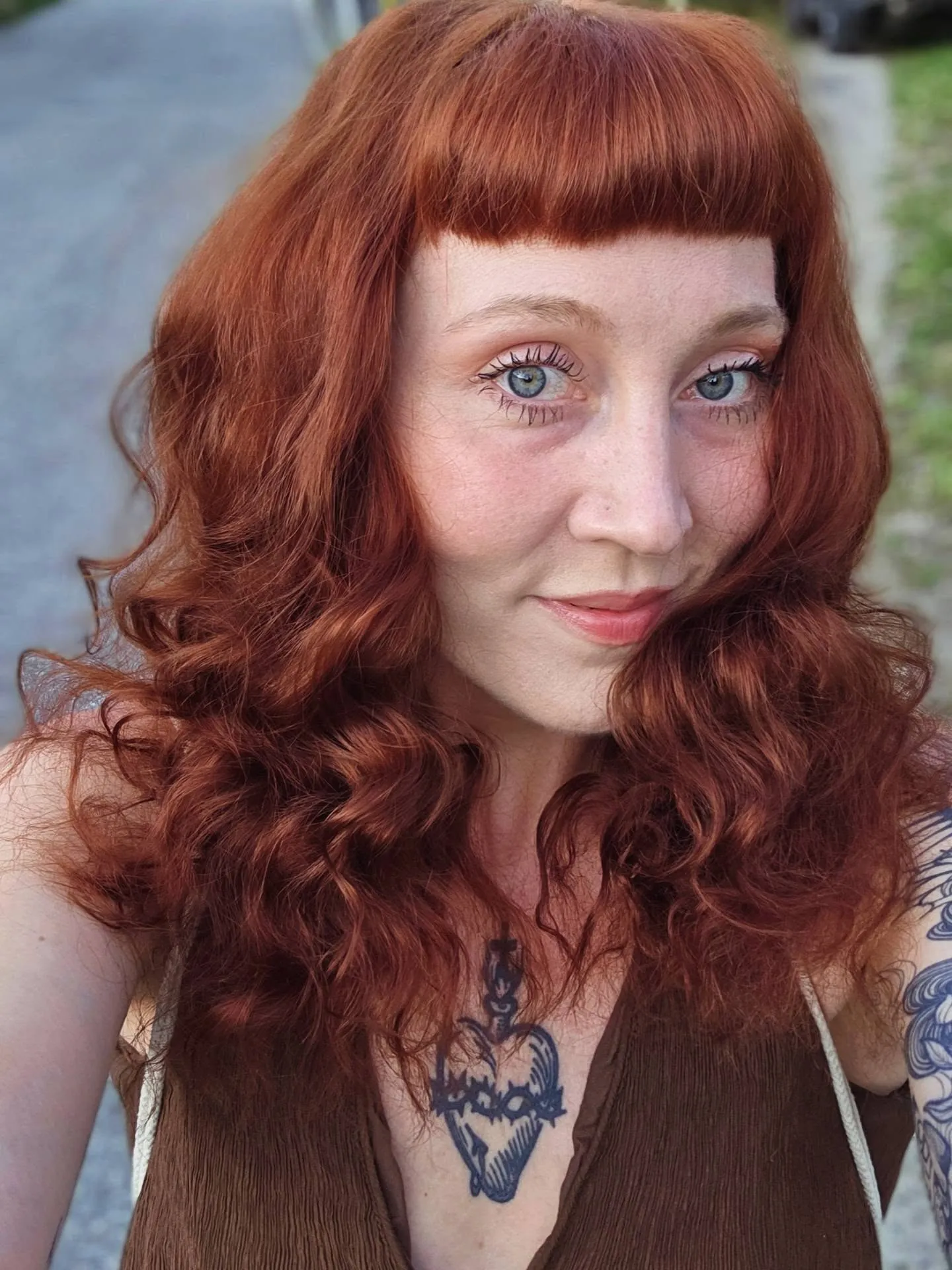 Curly Red Fringe