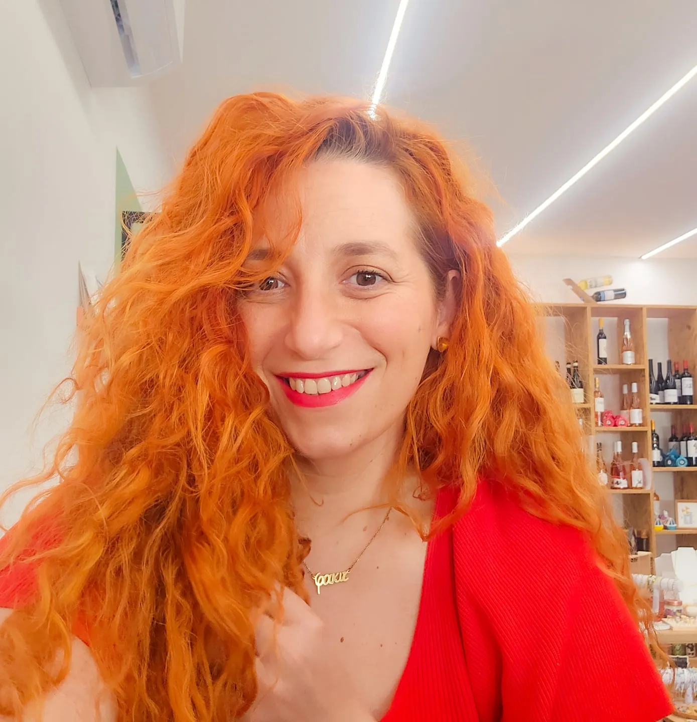 Long Copper Curls