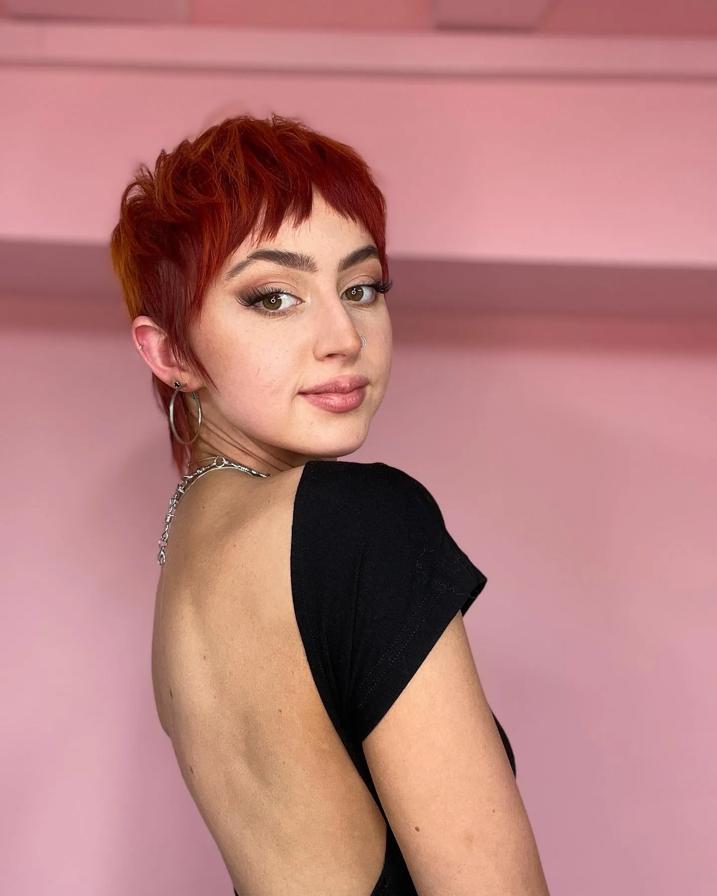 tousled red pixie haircut