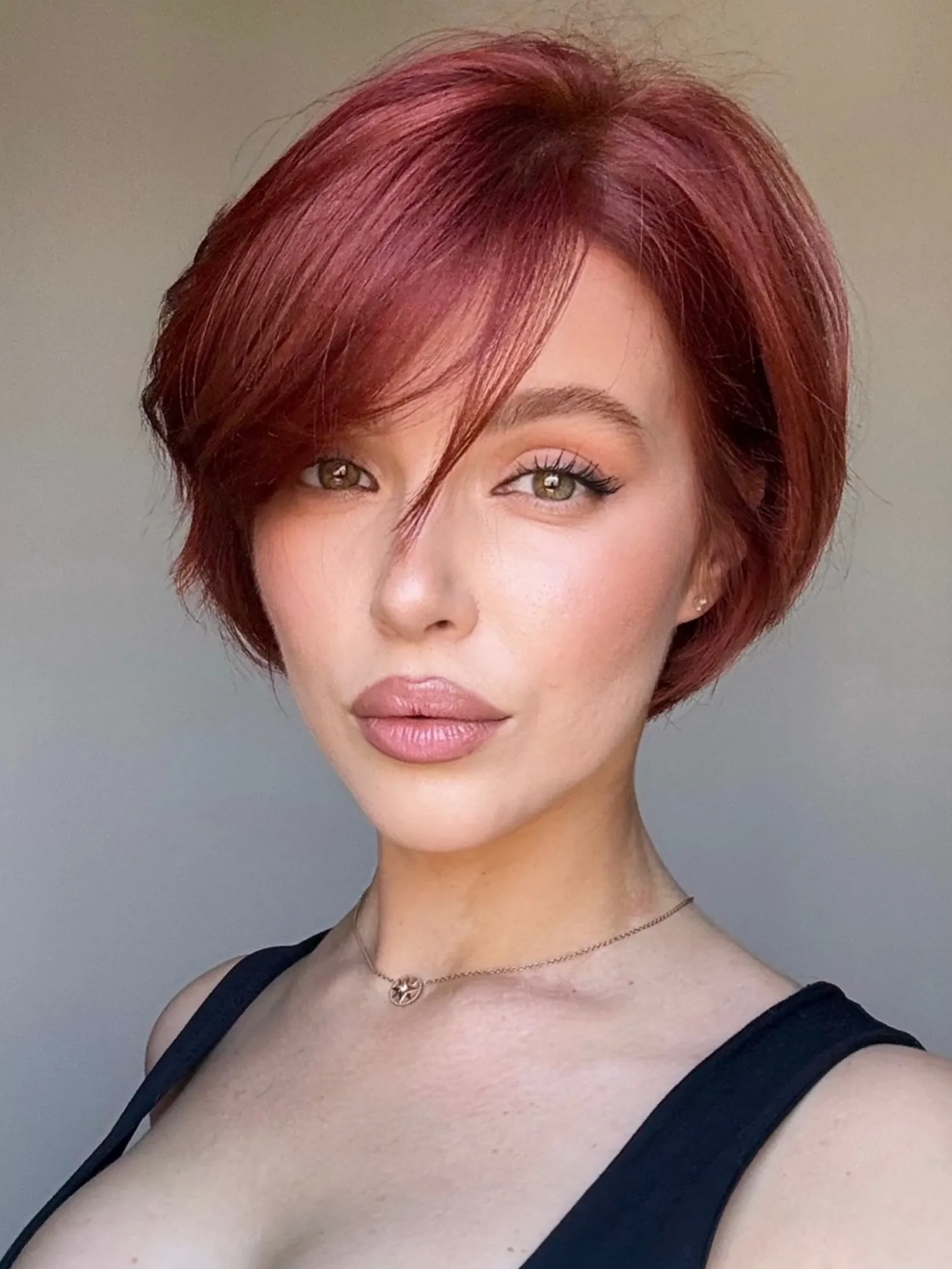 side-swept pixie haircut