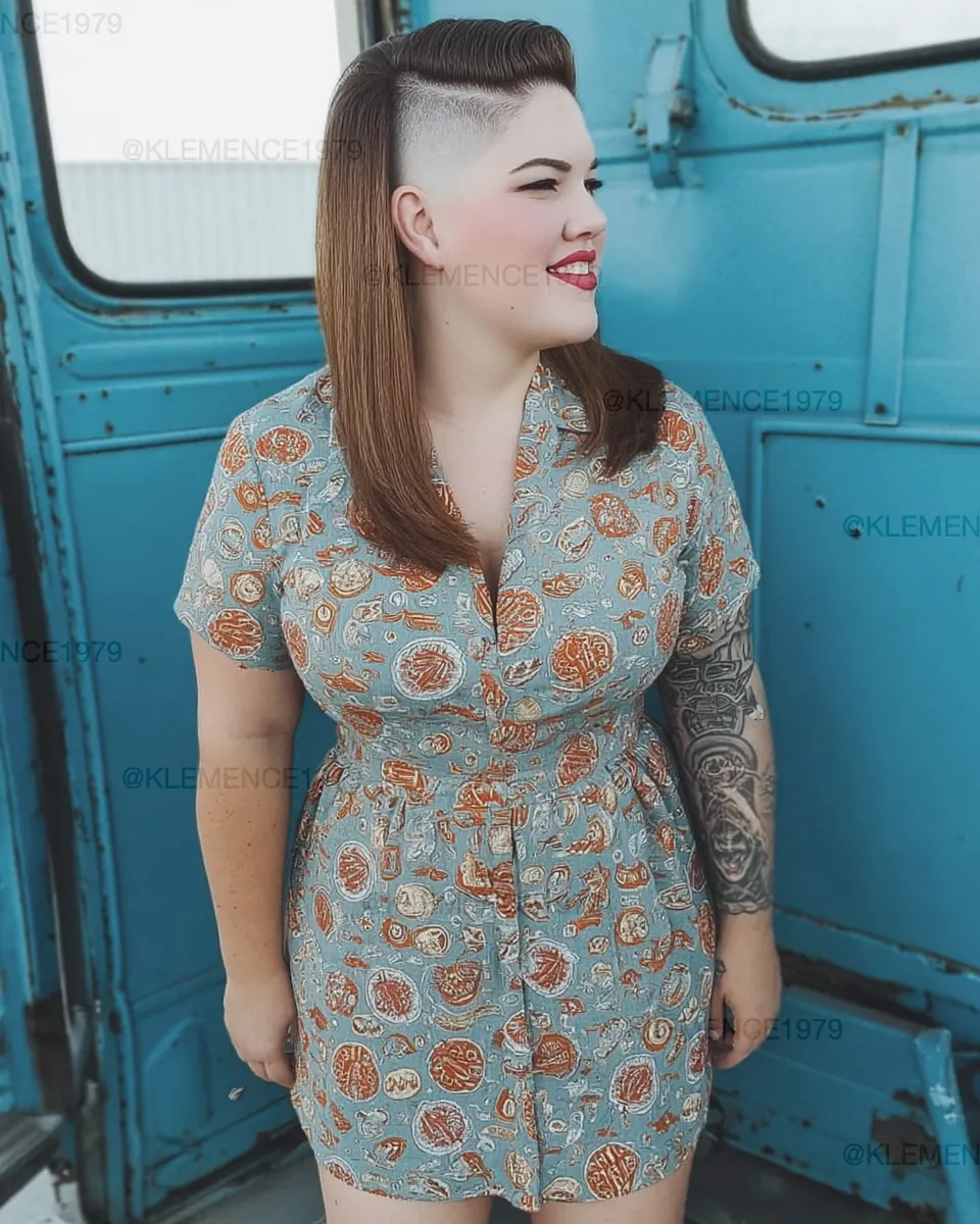 Side-Shaved Pompadour