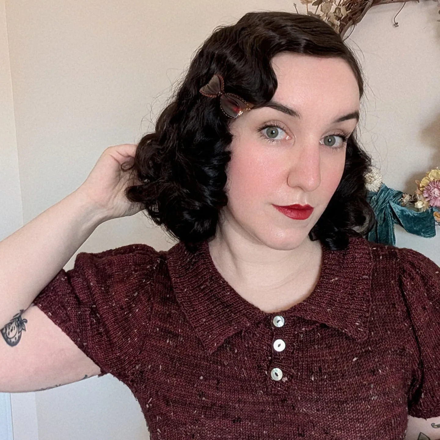High Curly Mullet with 1980s-inspired volume