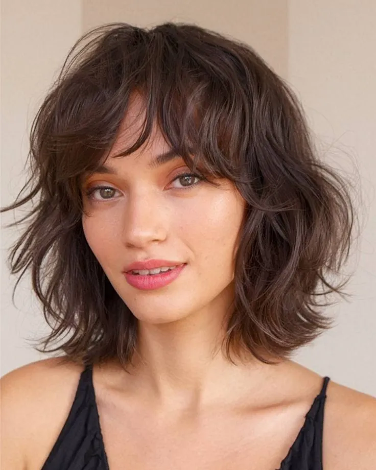 Short Shaggy Bob with 1990s-inspired layers