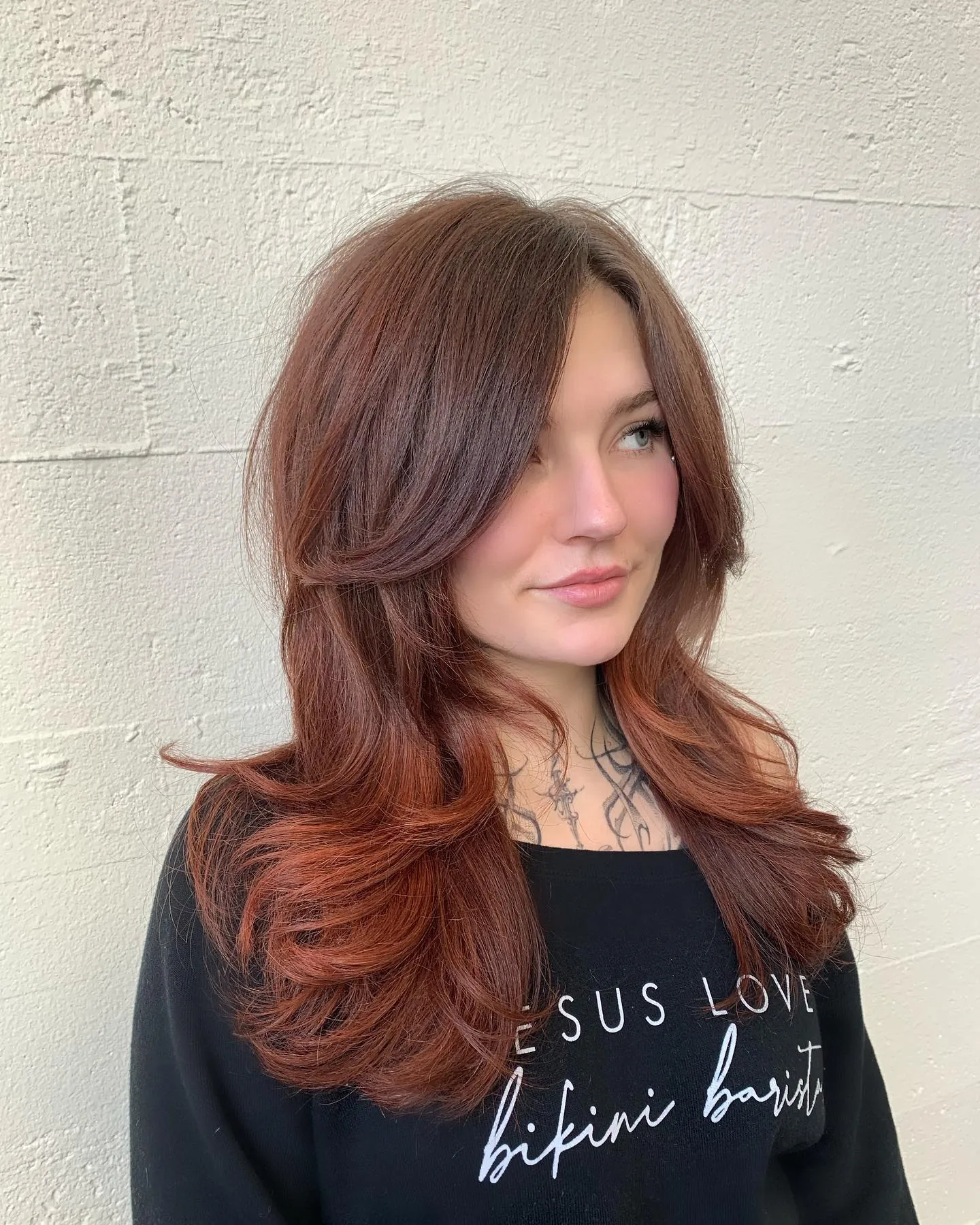 Red Curtain Layers with 1990s-inspired layers
