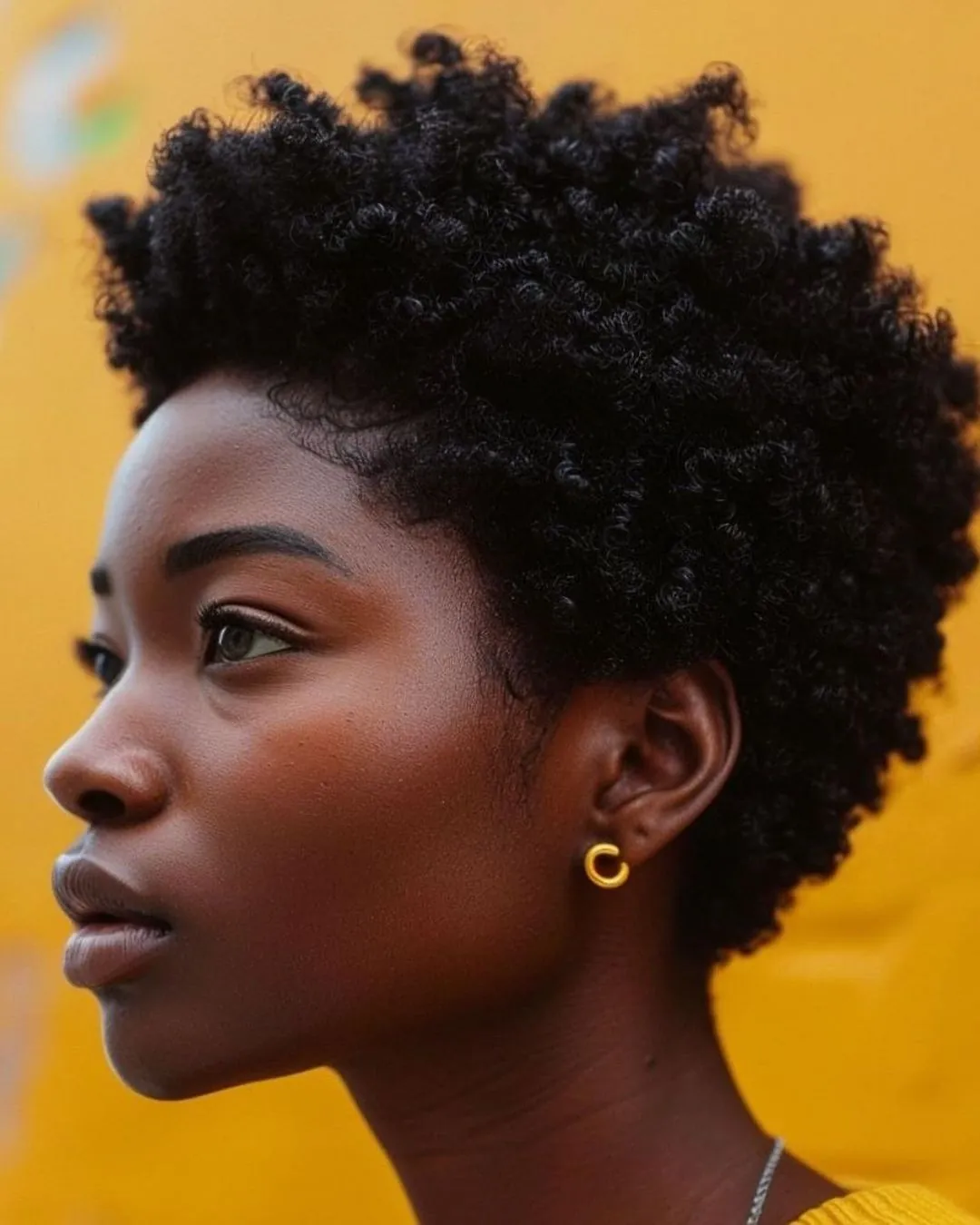 Tapered Afro hairstyle