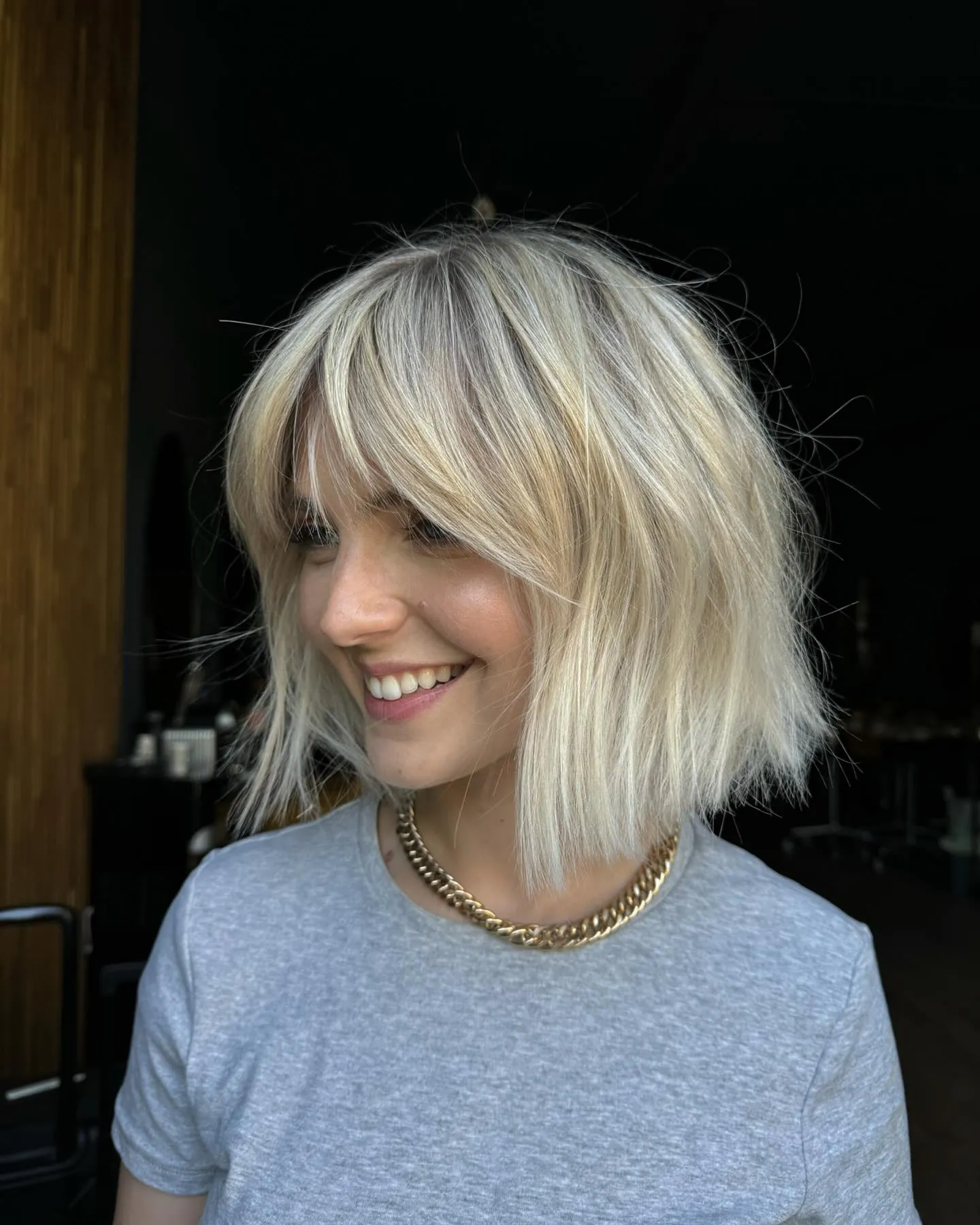 Tousled Blonde Bob