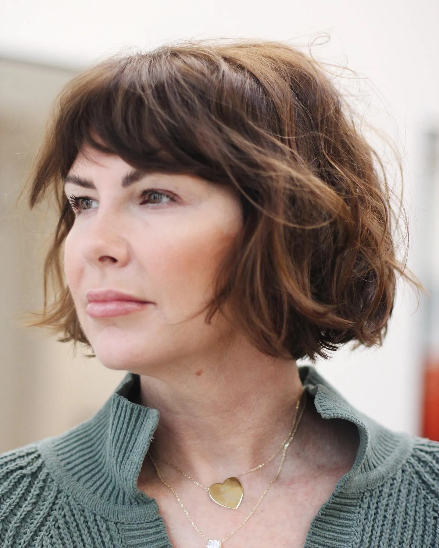 Wavy Brunette Bob