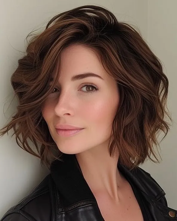 Asymmetrical Wavy Bob