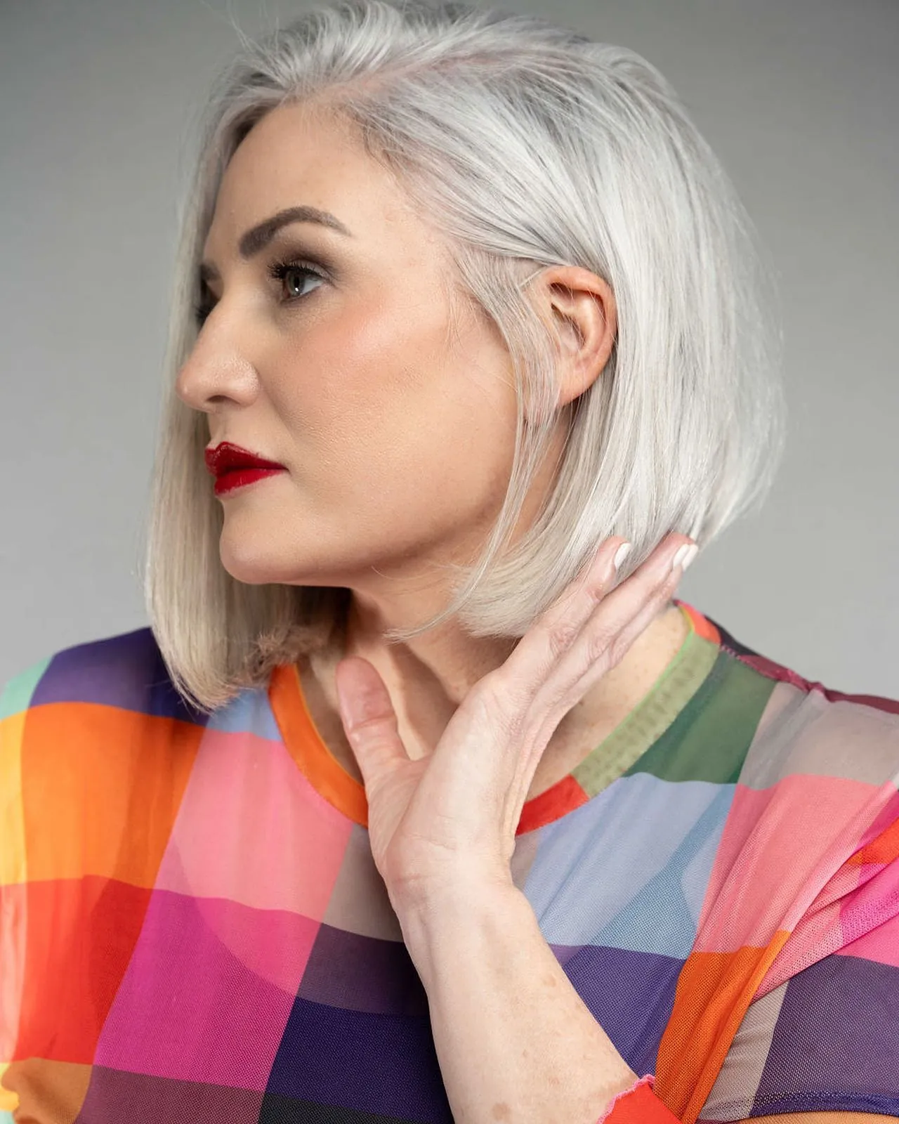 Sleek White Bob