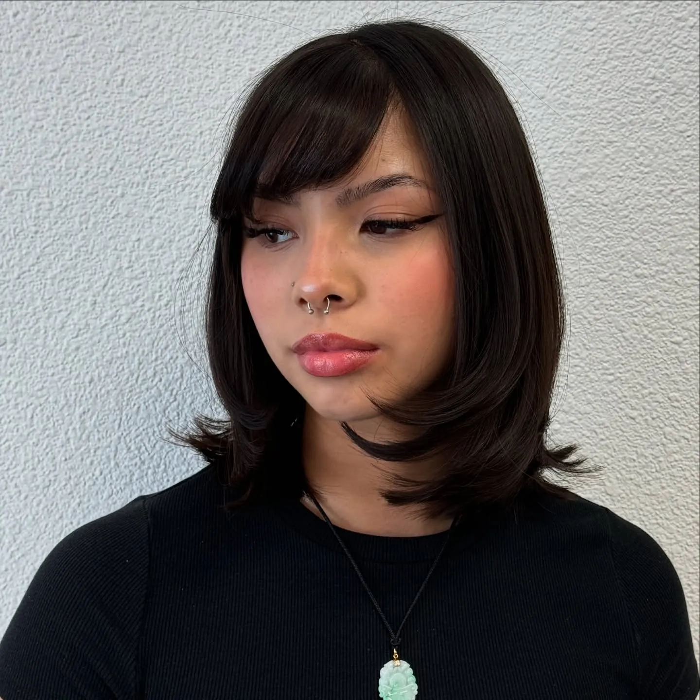 Soft Layered Side Bangs