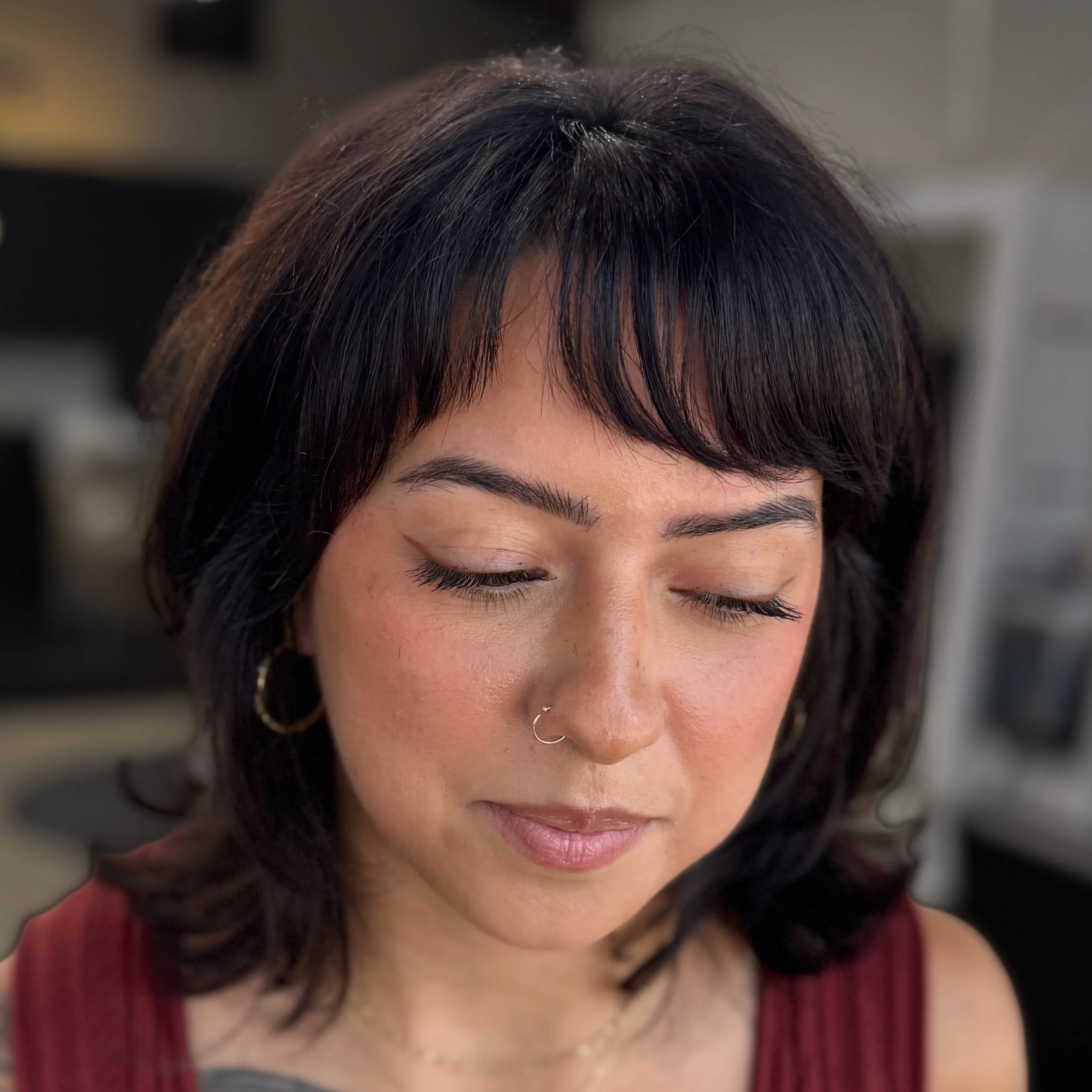 Choppy Side Swept Bob