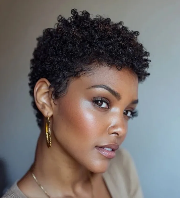 textured short curls
