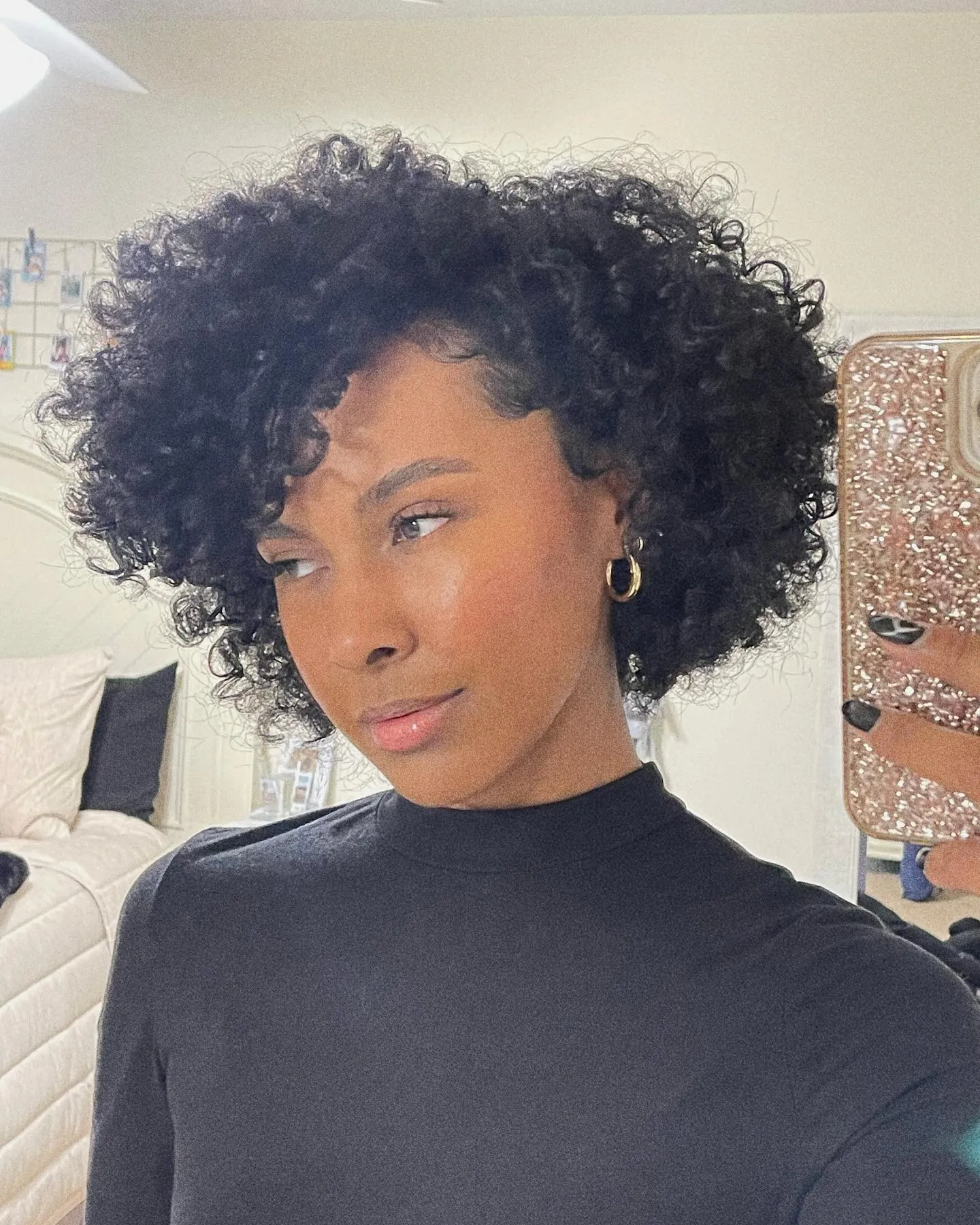 soft curly pixie