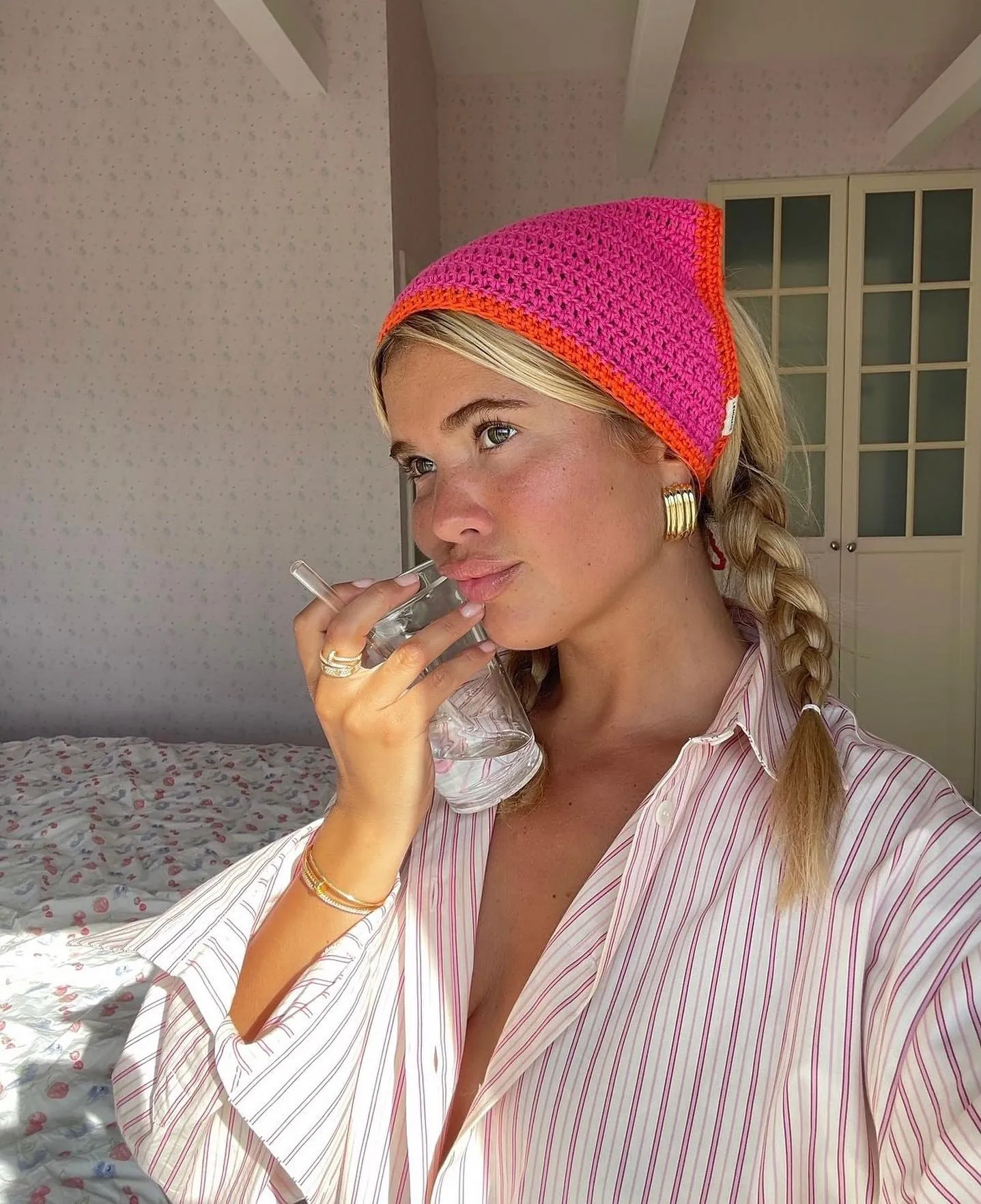 Pink Kerchief Style