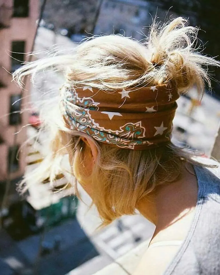 Wide Bandana Bun