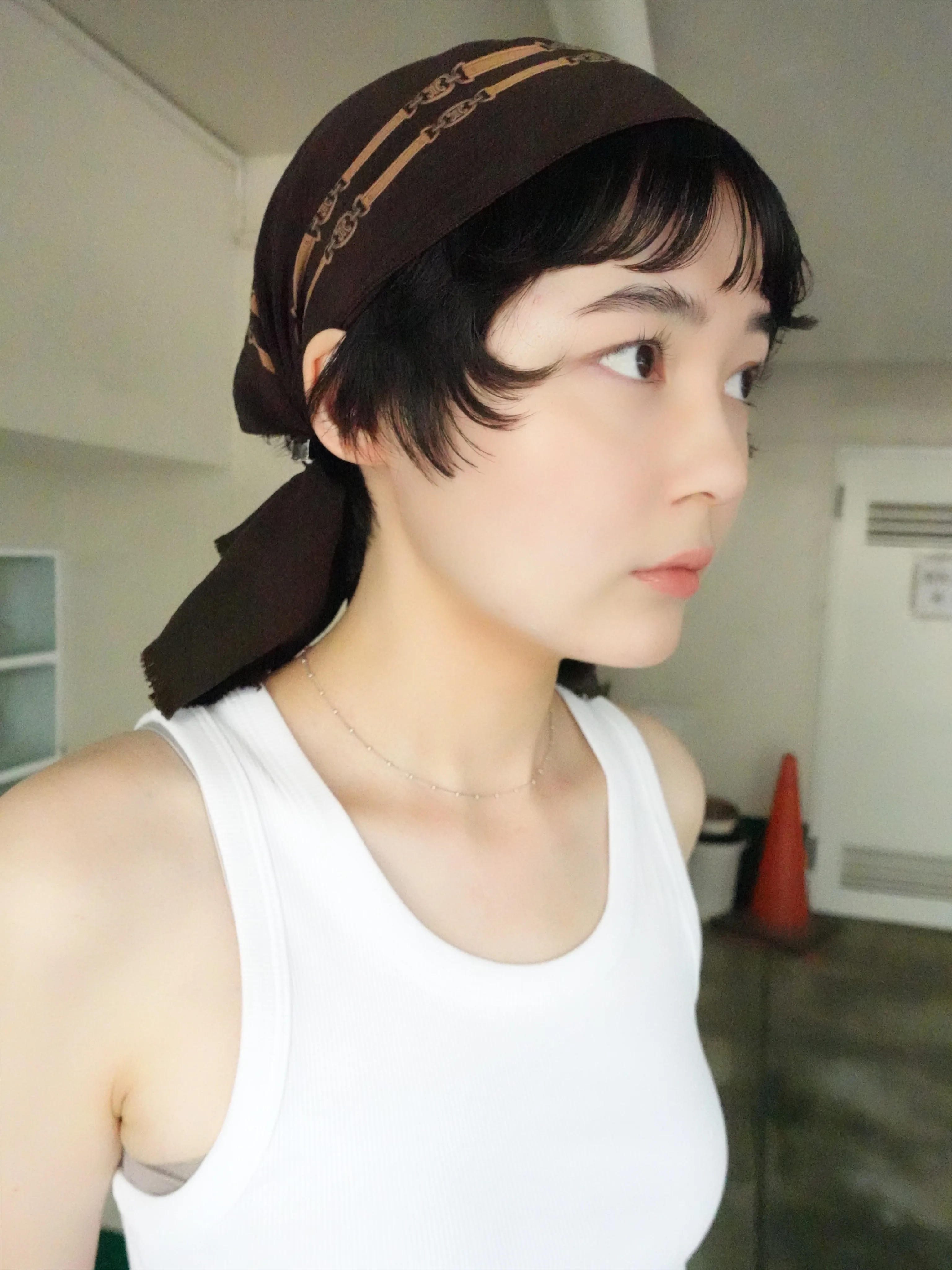 Low-Tied Headscarf