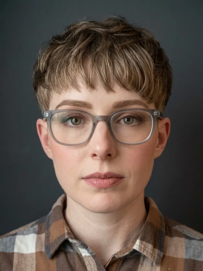 short fringe undercut short hairstyle