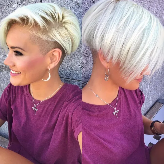 platinum side undercut short hairstyle