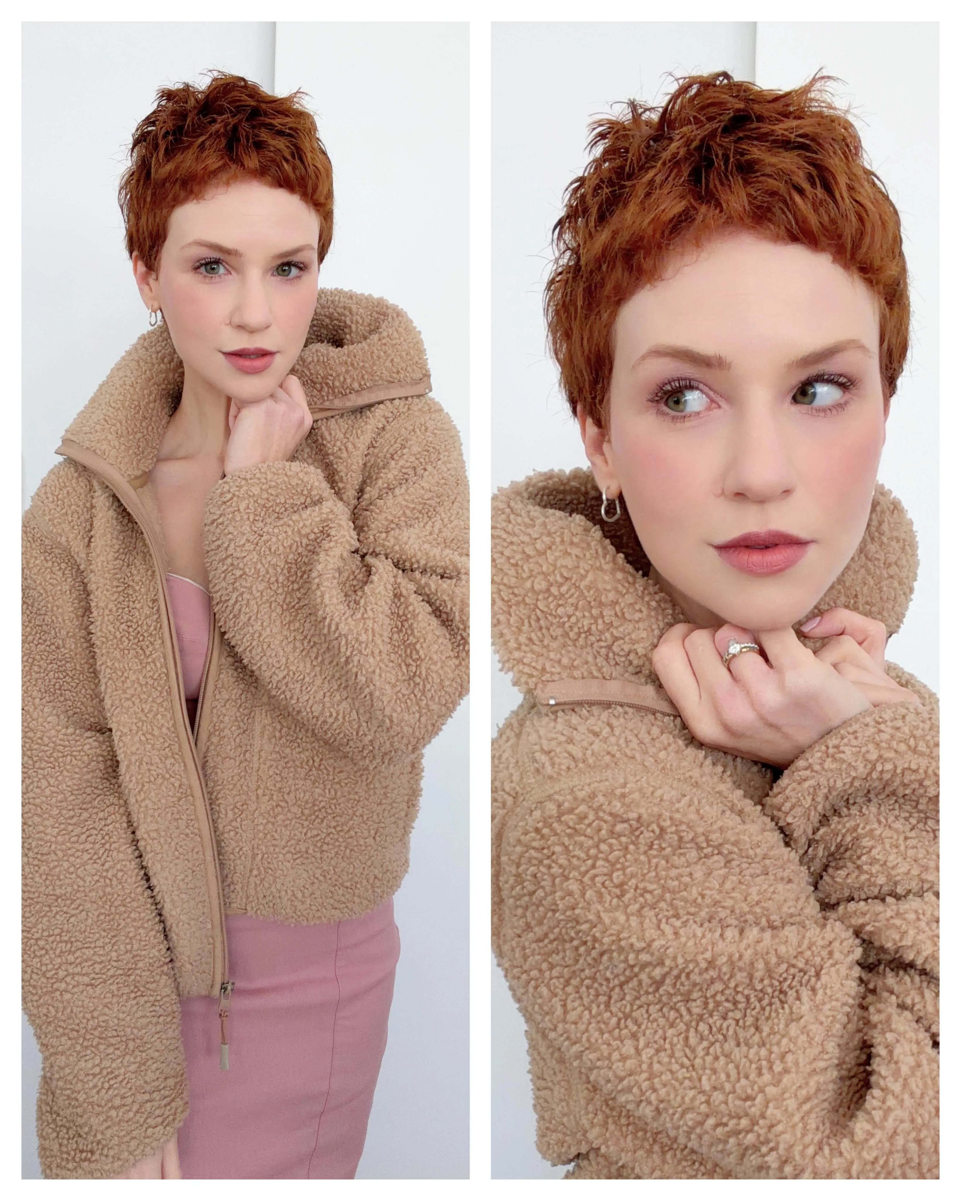 Cropped Copper Pixie in short red hair