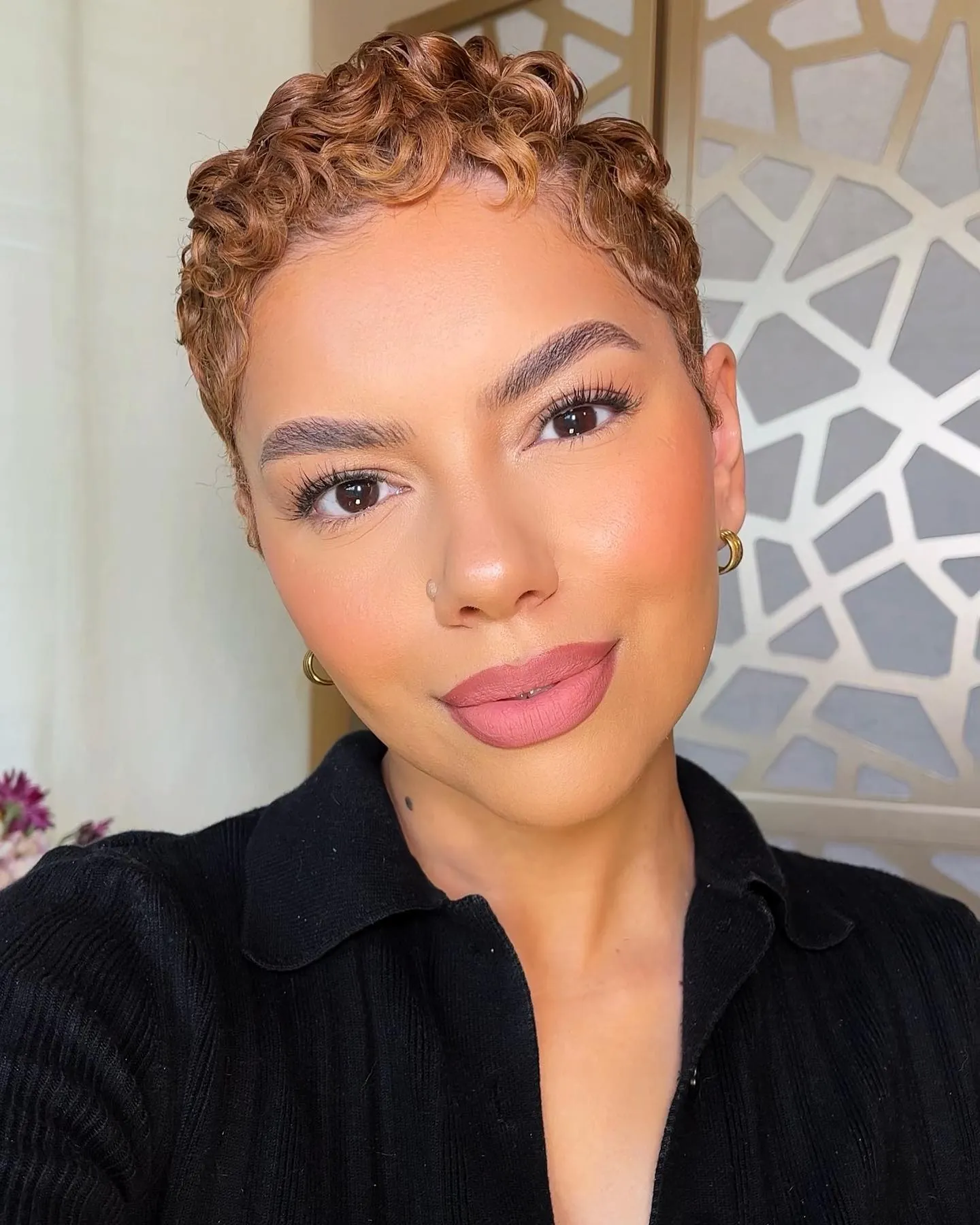 Curly Cropped Pixie
