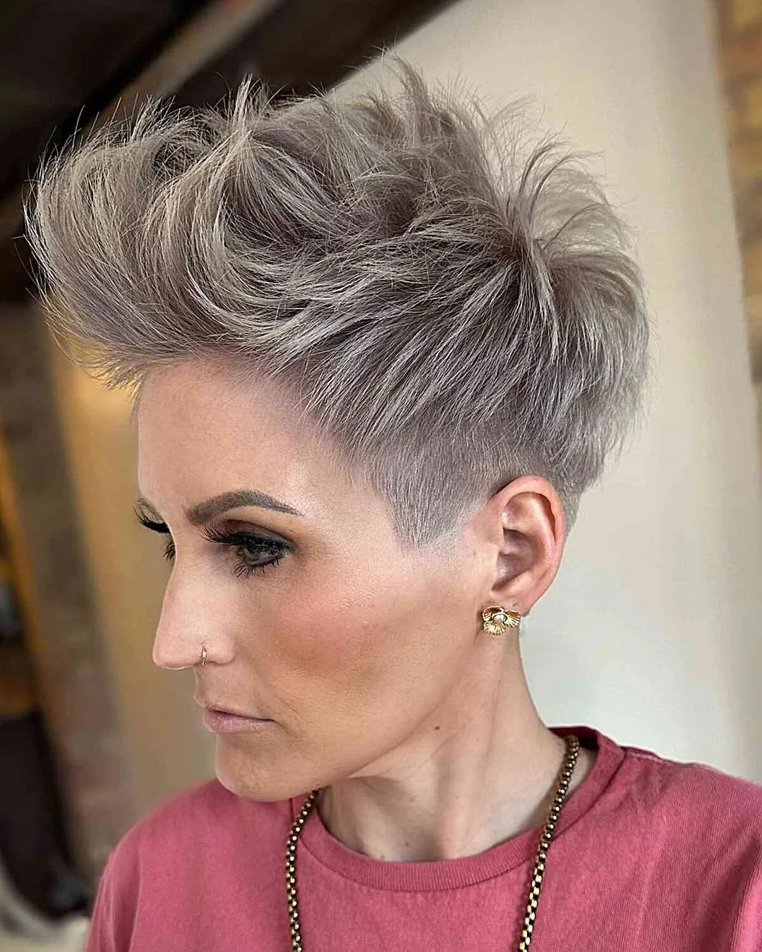 Swept-Back Spiky Pixie
