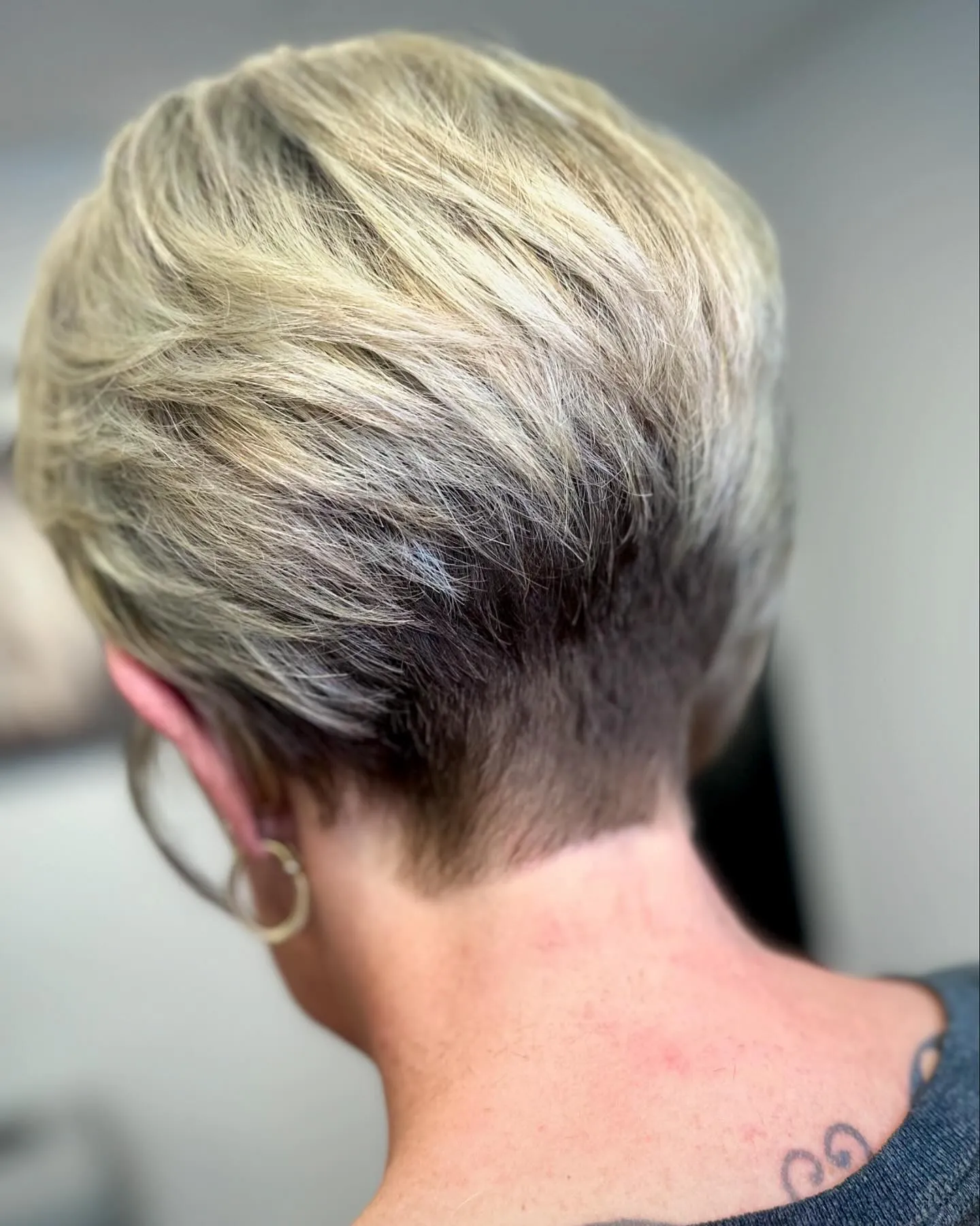 stacked bob with side part