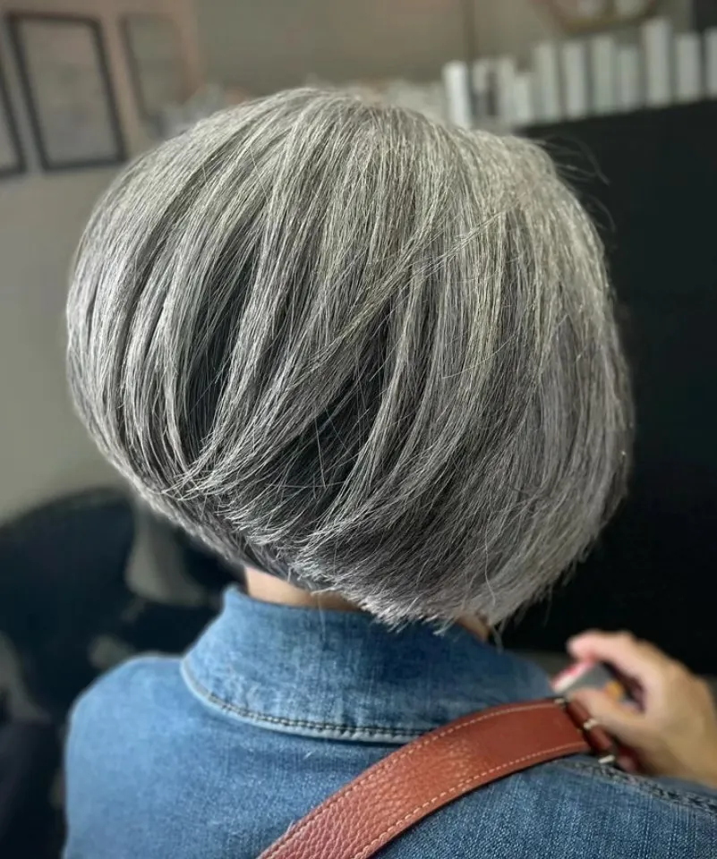 chin length stacked bob