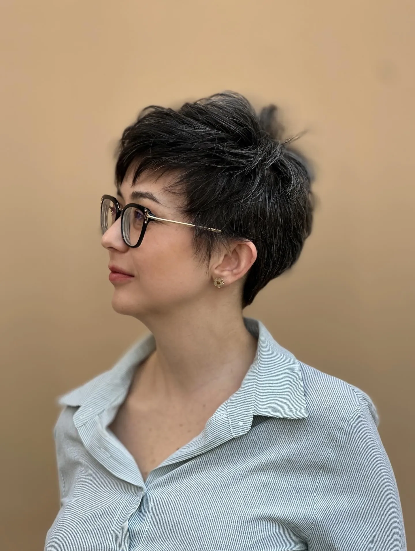 pixie with face framing layers