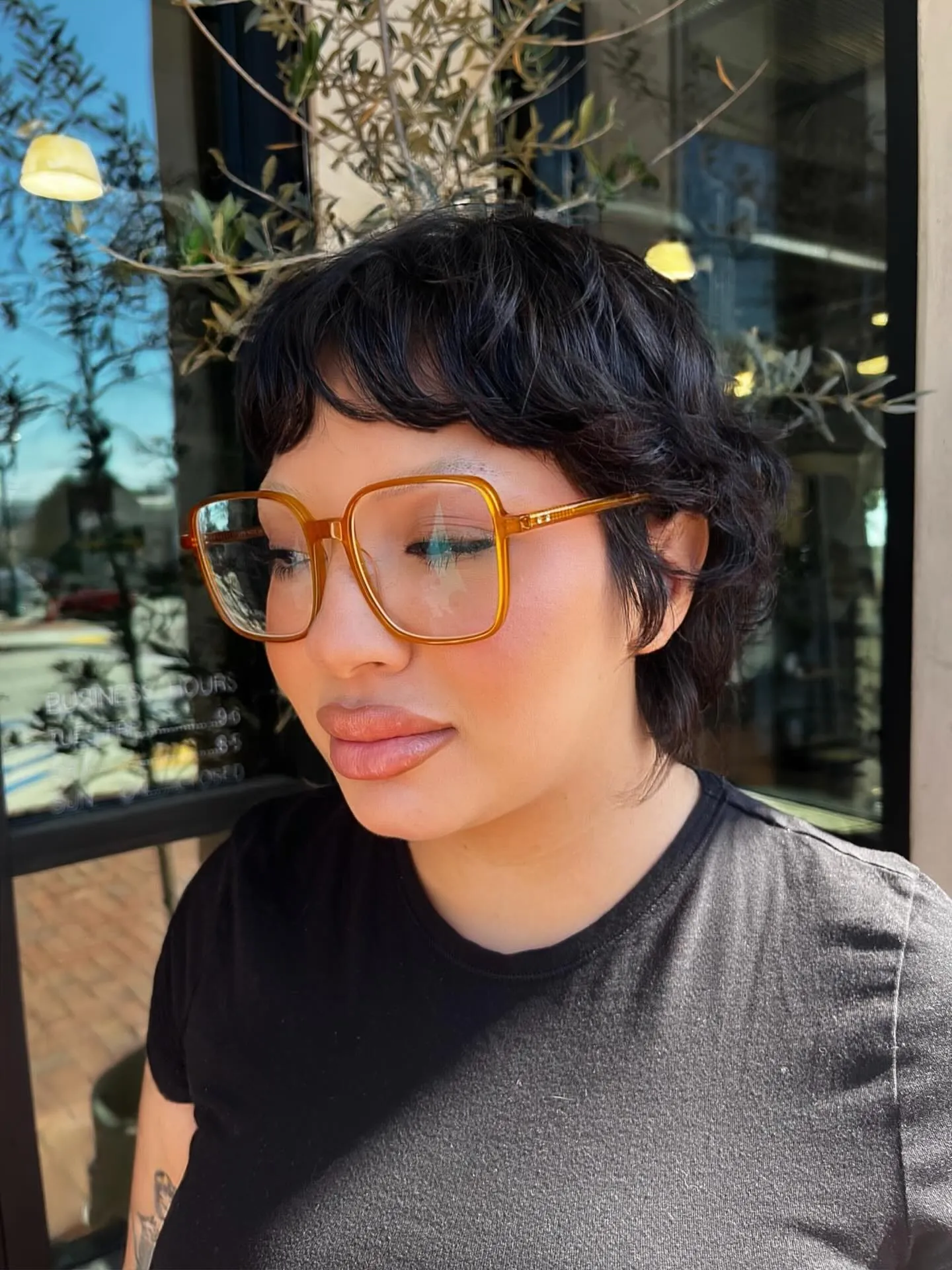 layered pixie with fringe
