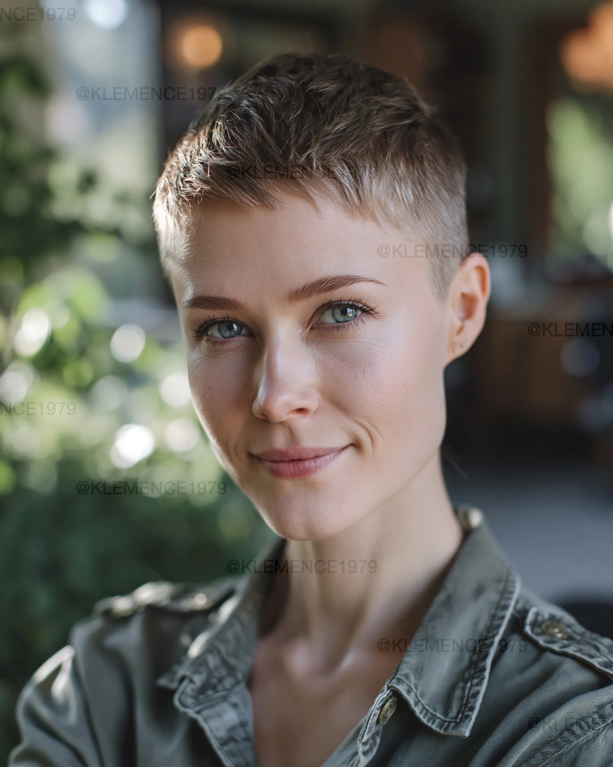 short blonde textured pixie
