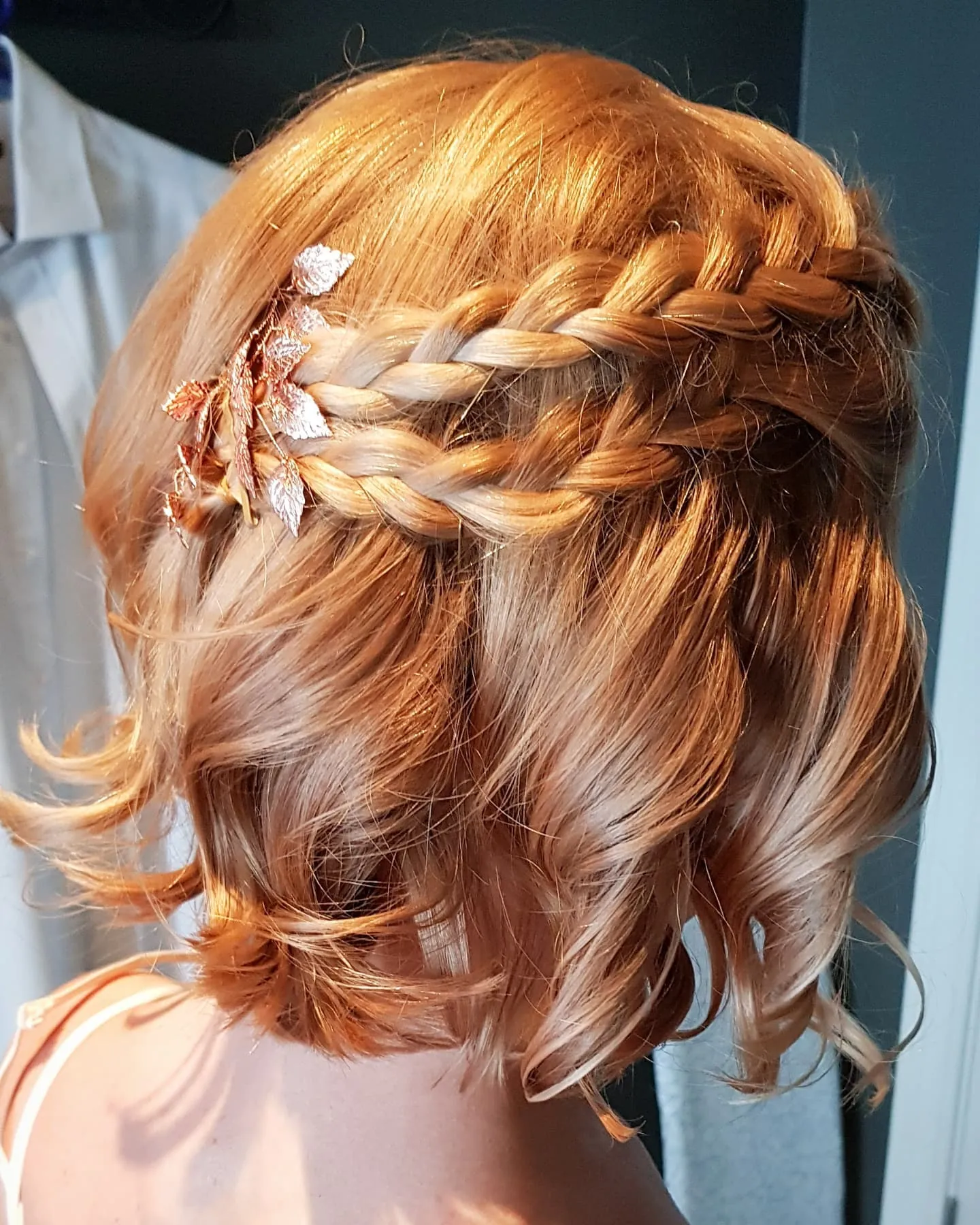 Braided Curly Half-Up